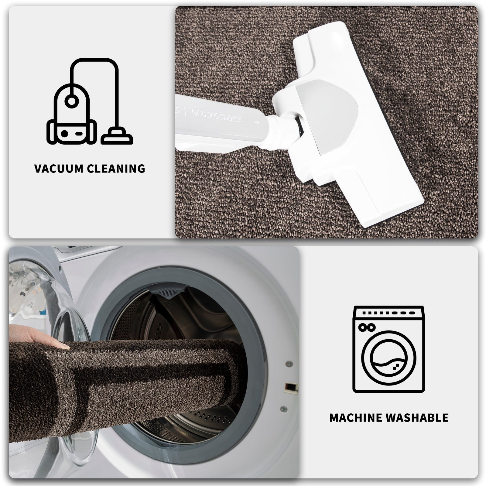 Machine Washable Bordered Dirt Trapper Door Mat