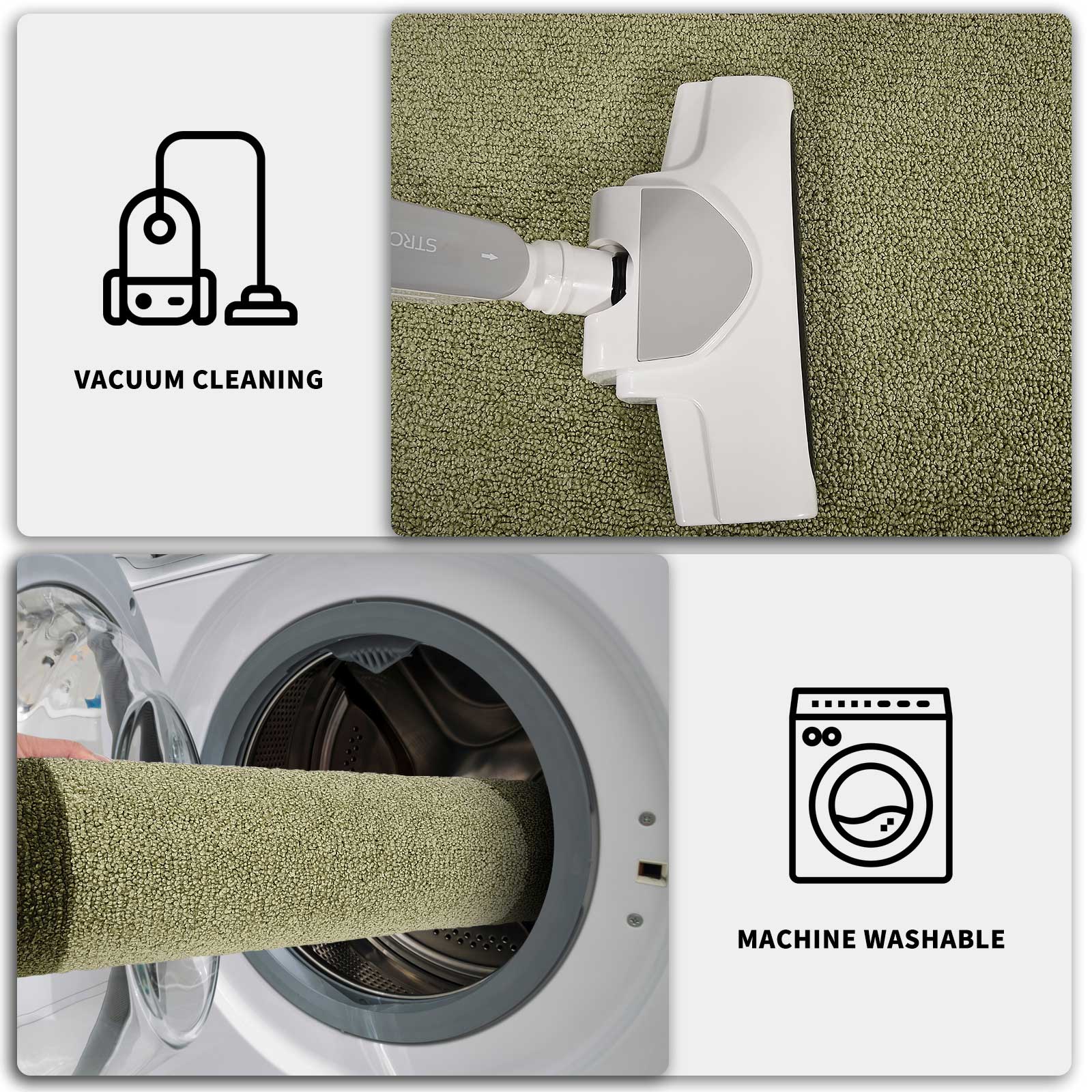 Machine Washable Bordered Dirt Trapper Door Mat