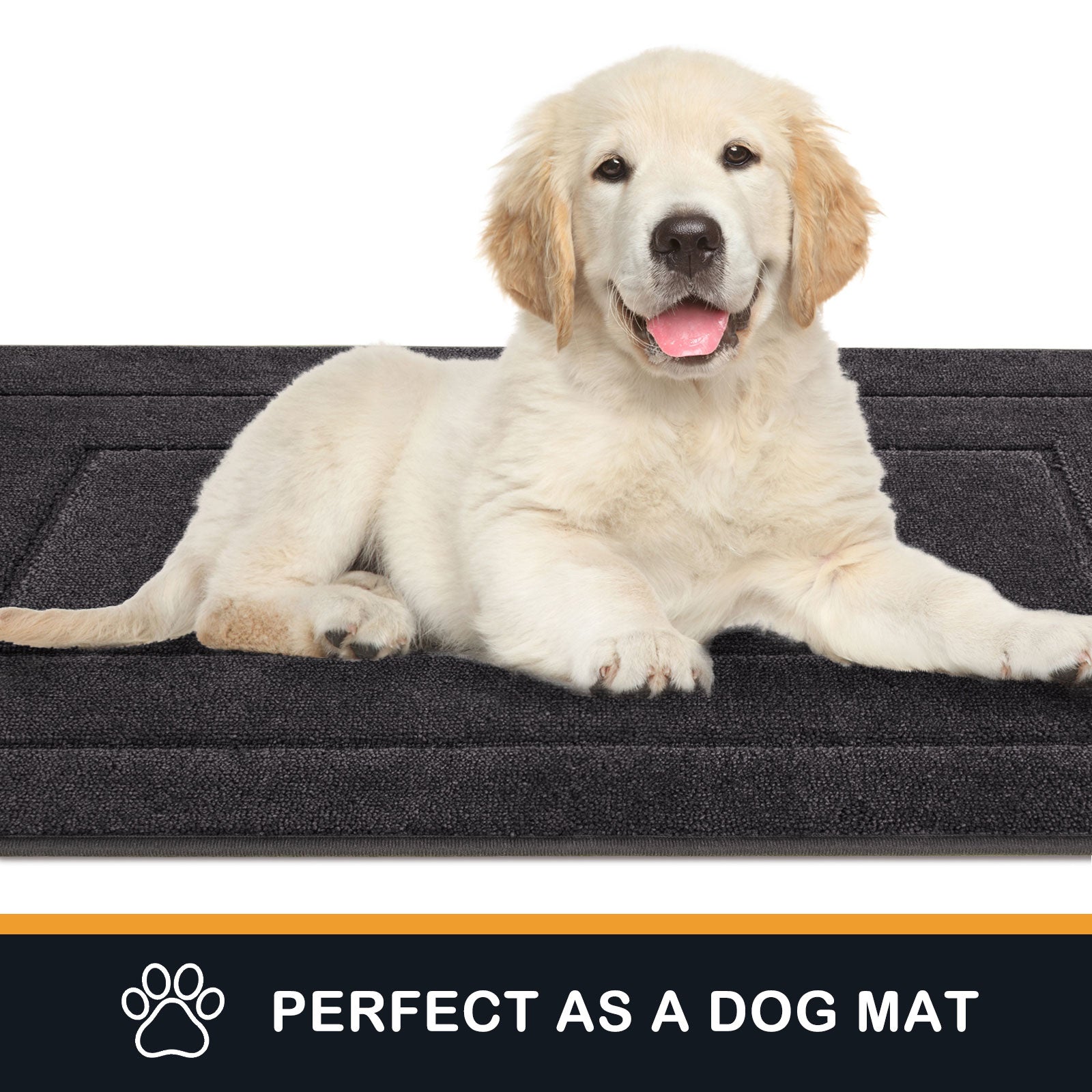Machine Washable Bordered Dirt Trapper Door Mat