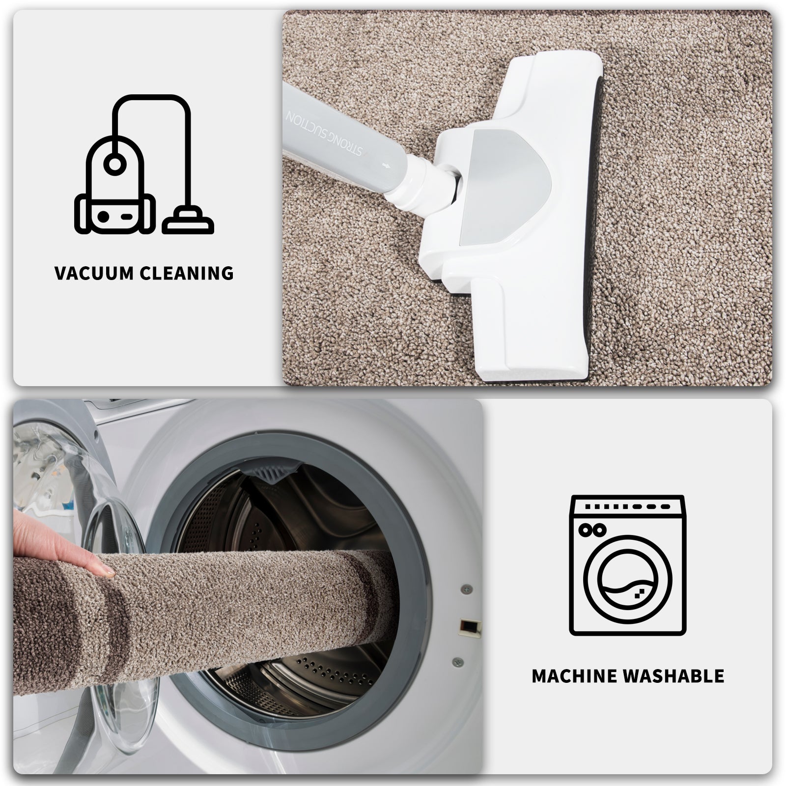 Machine Washable Bordered Dirt Trapper Door Mat