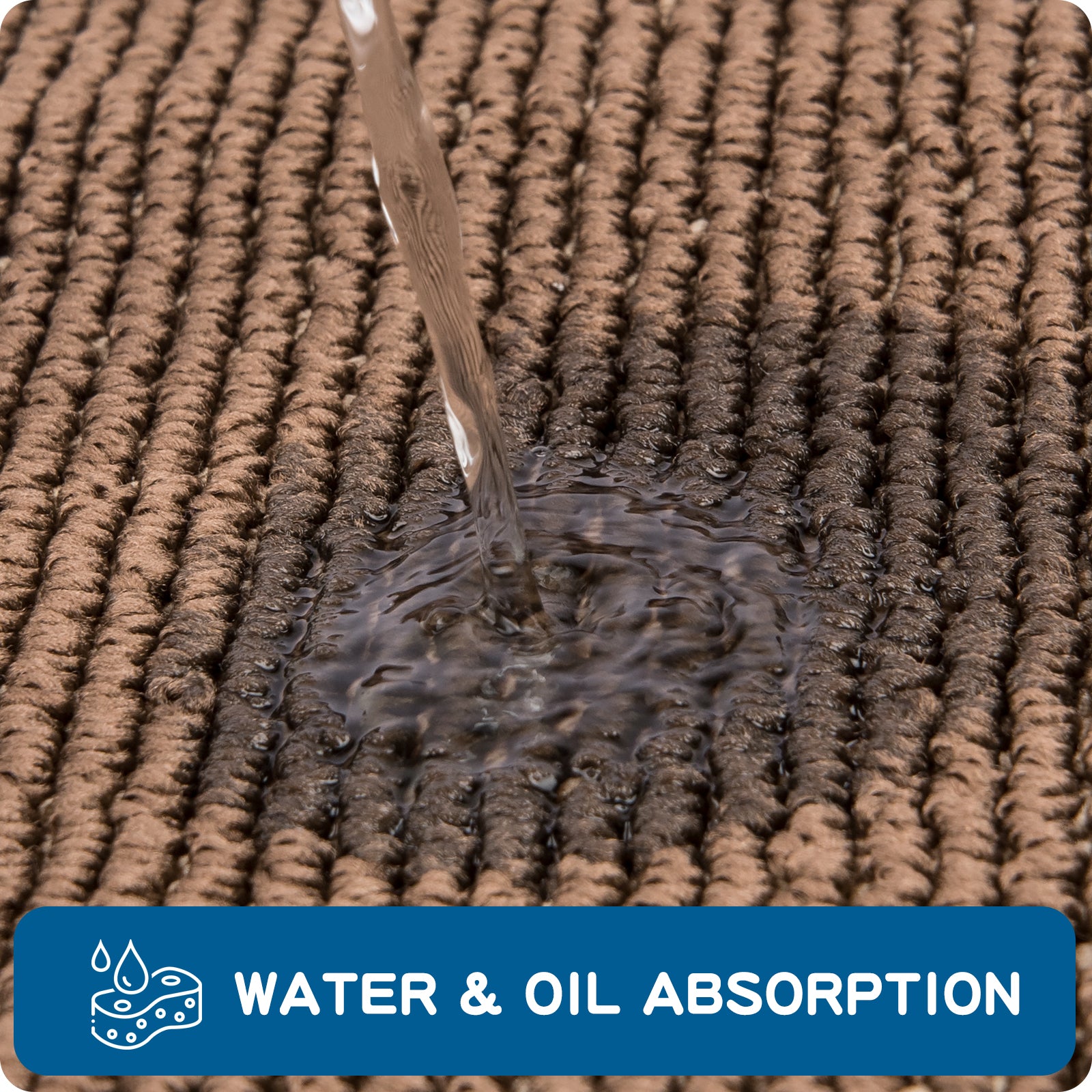 Machine Washable Solid Kitchen Rug