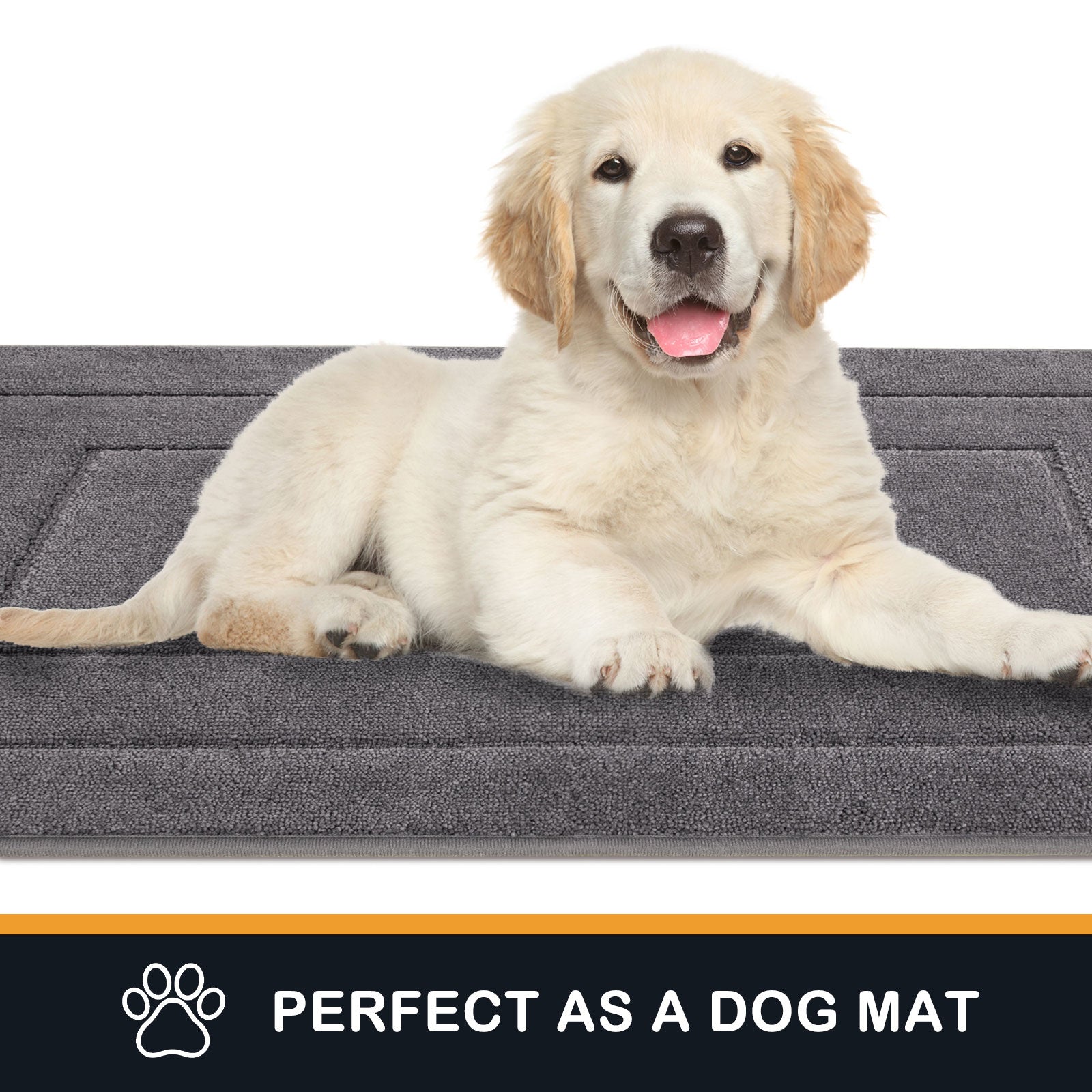 Machine Washable Bordered Dirt Trapper Door Mat