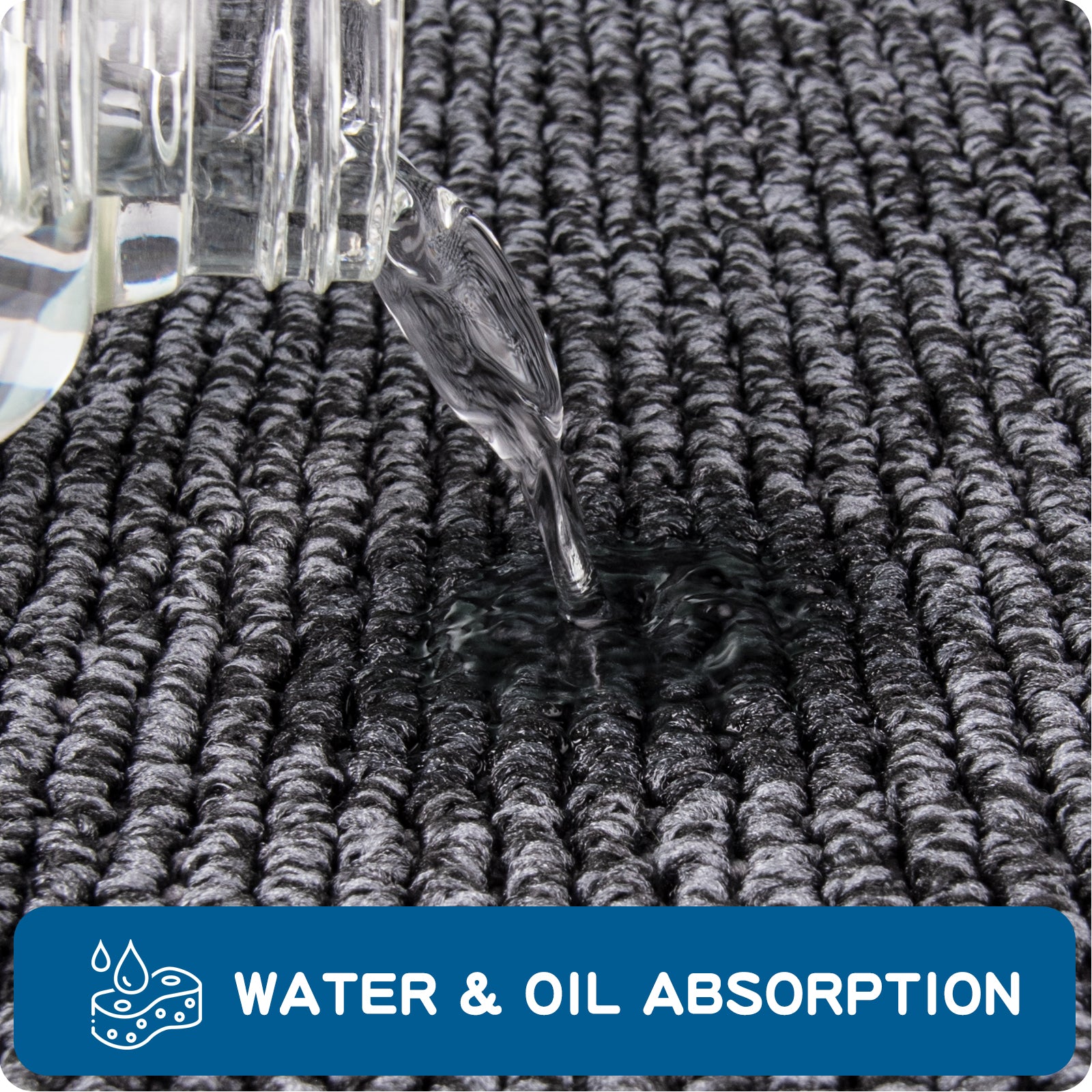 Machine Washable Solid Kitchen Rug