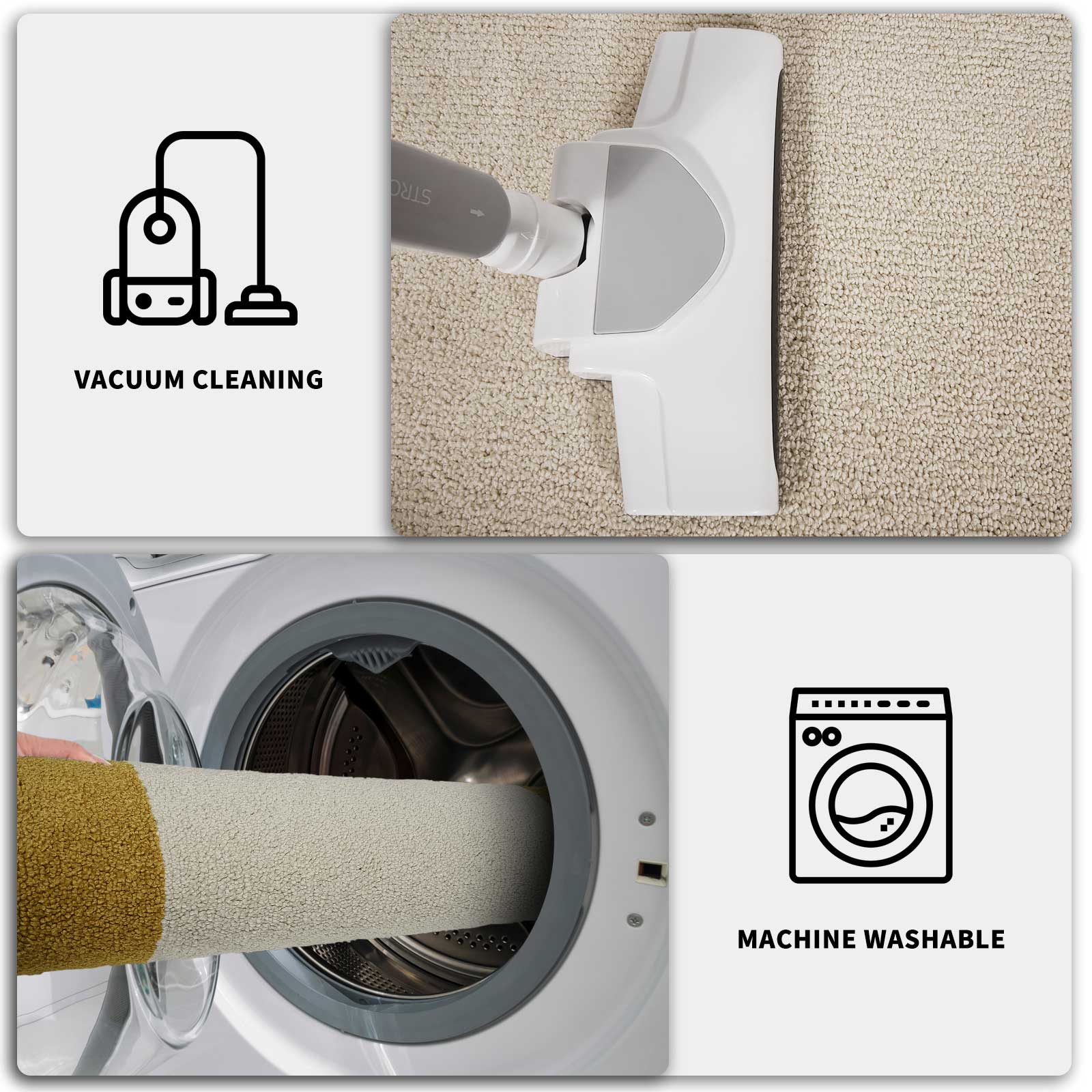 Machine Washable Bordered Dirt Trapper Door Mat