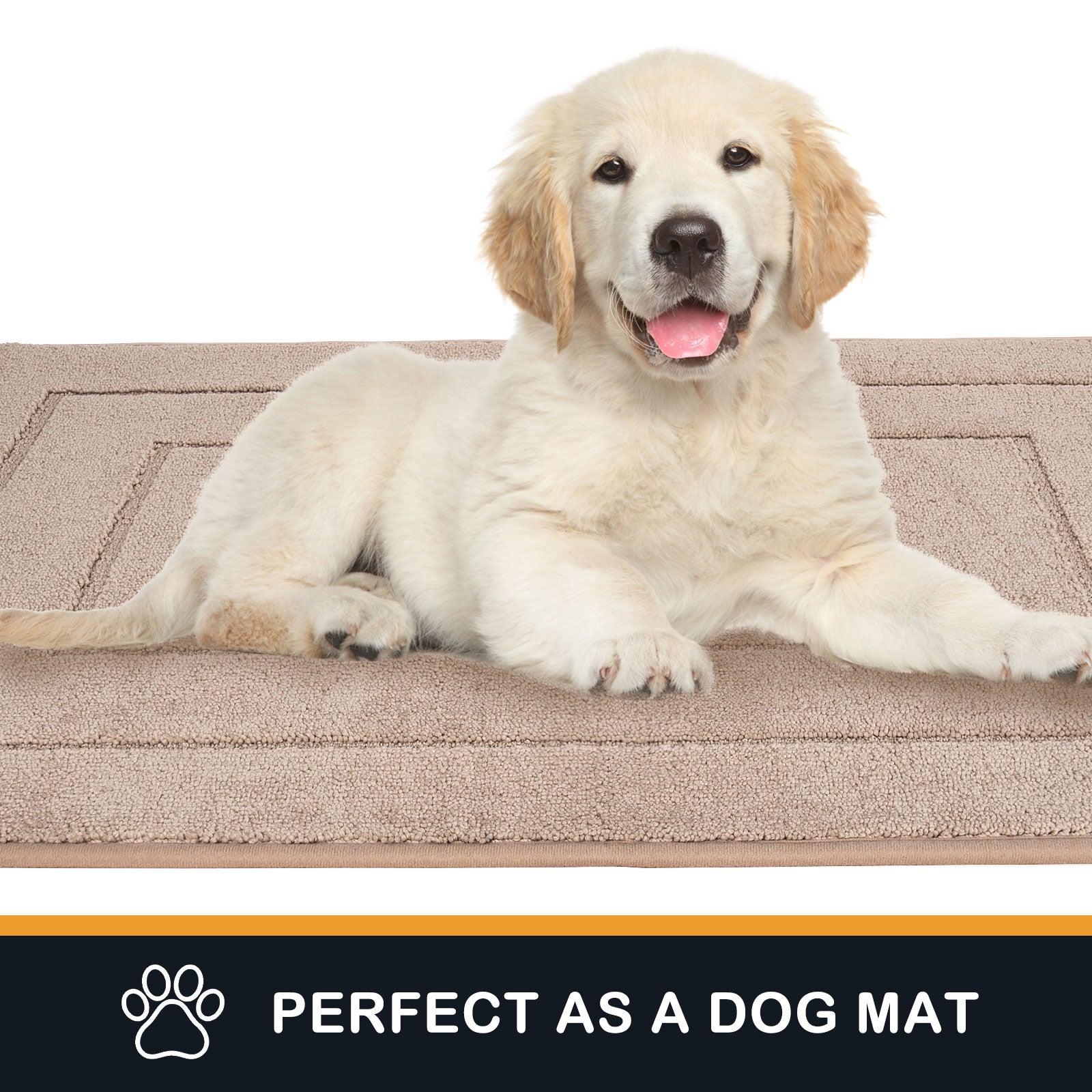 Machine Washable Bordered Dirt Trapper Door Mat