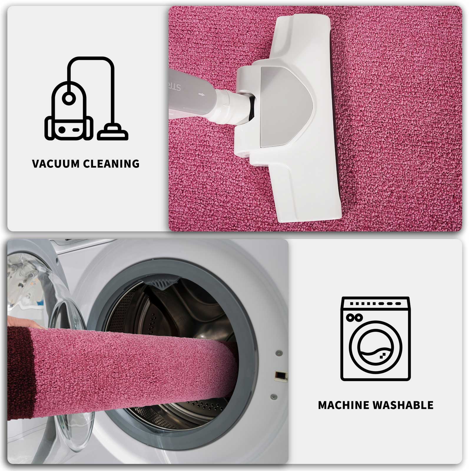 Machine Washable Bordered Dirt Trapper Door Mat