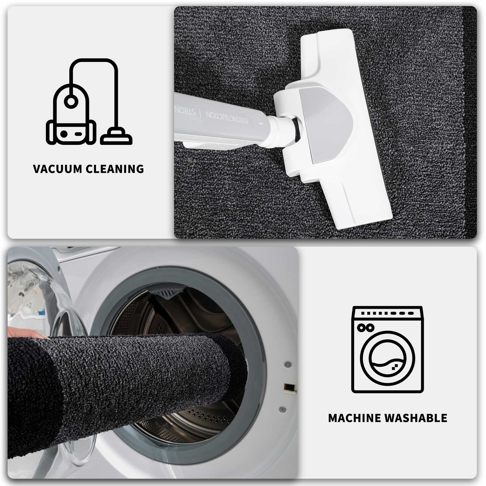 Machine Washable Bordered Dirt Trapper Door Mat