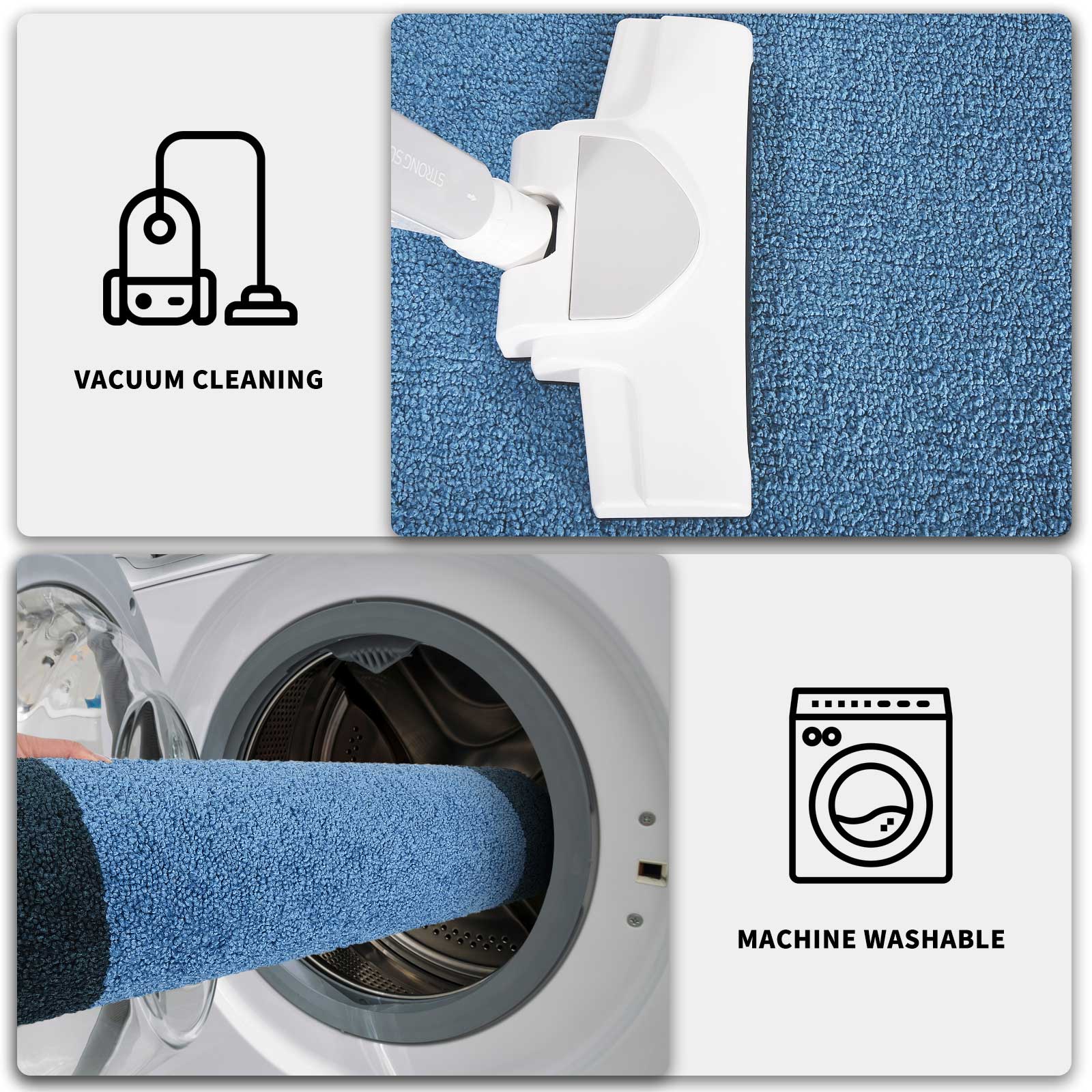 Machine Washable Bordered Dirt Trapper Door Mat