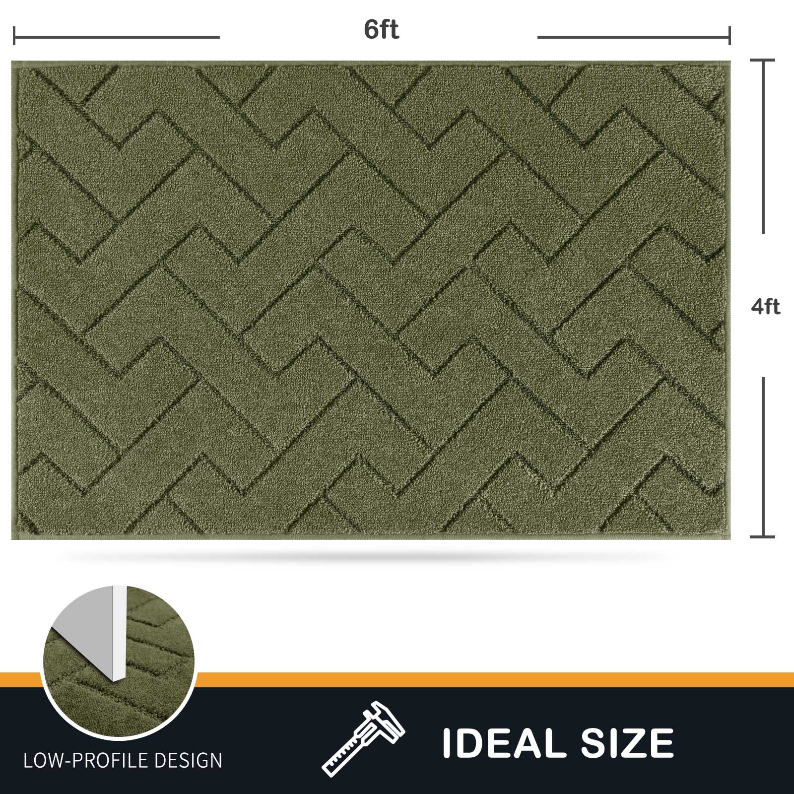 Machine Washable Chevron Dirt Trapper Door Mat
