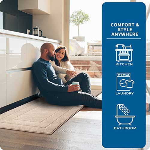 Machine Washable Bordered Kitchen Rug