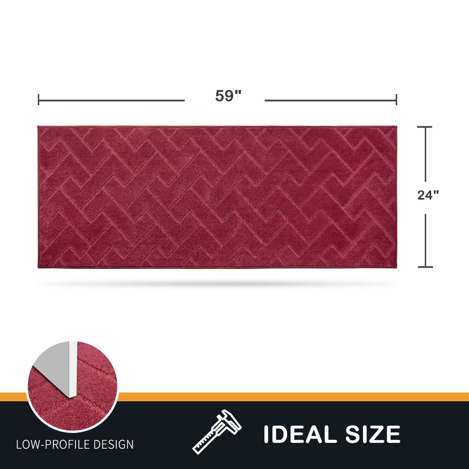 Machine Washable Chevron Dirt Trapper Door Mat