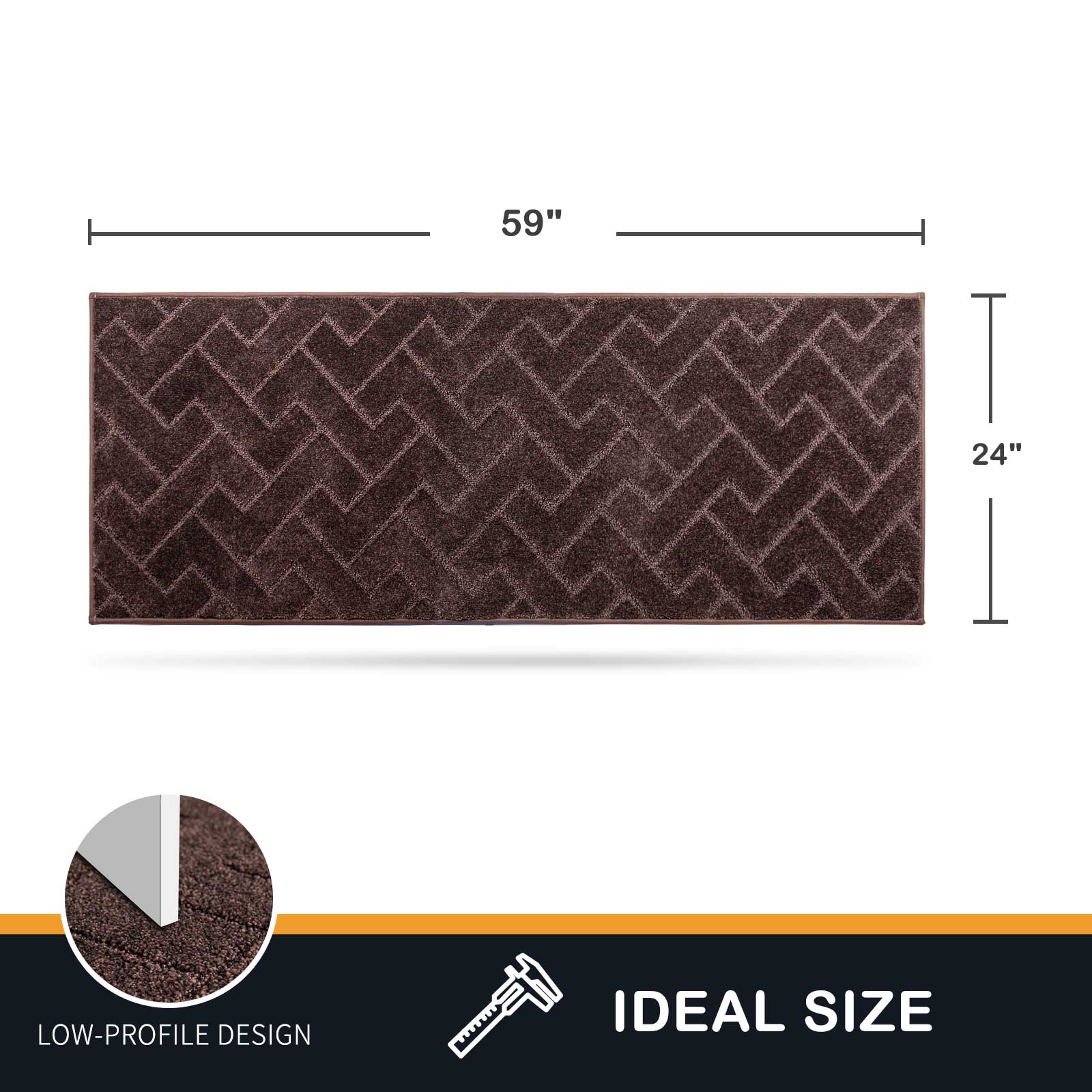 Machine Washable Chevron Dirt Trapper Door Mat