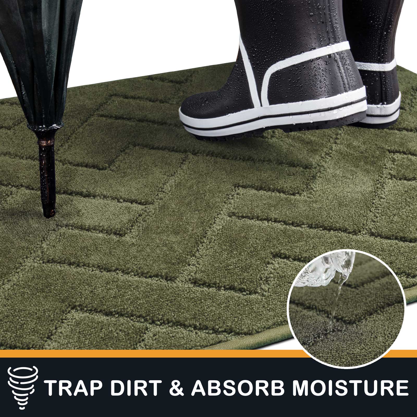 Machine Washable Chevron Dirt Trapper Door Mat