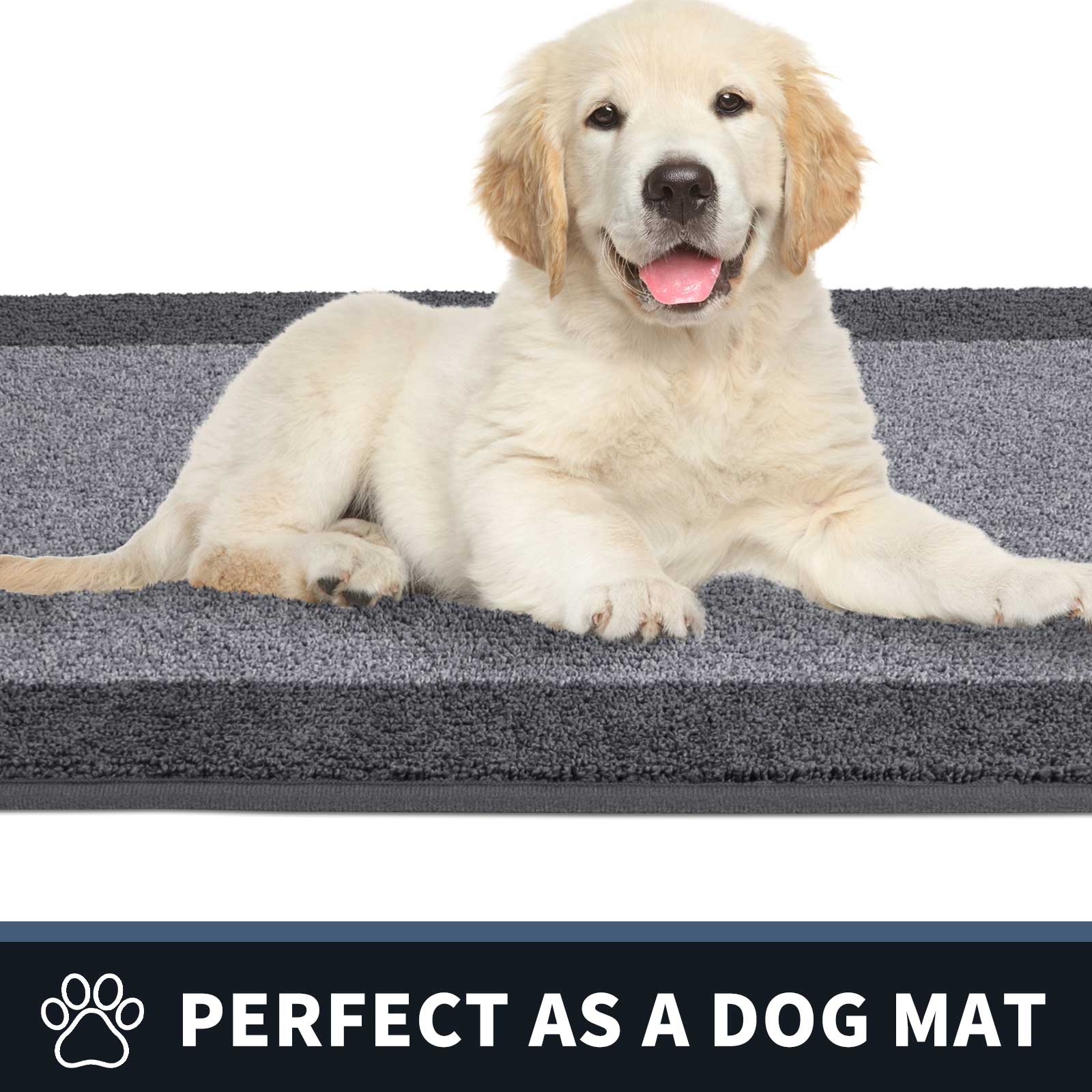 Machine Washable Bordered Dirt Trapper Door Mat