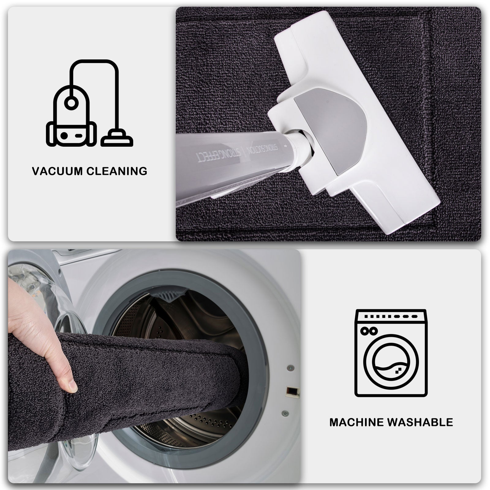 Machine Washable Bordered Dirt Trapper Door Mat