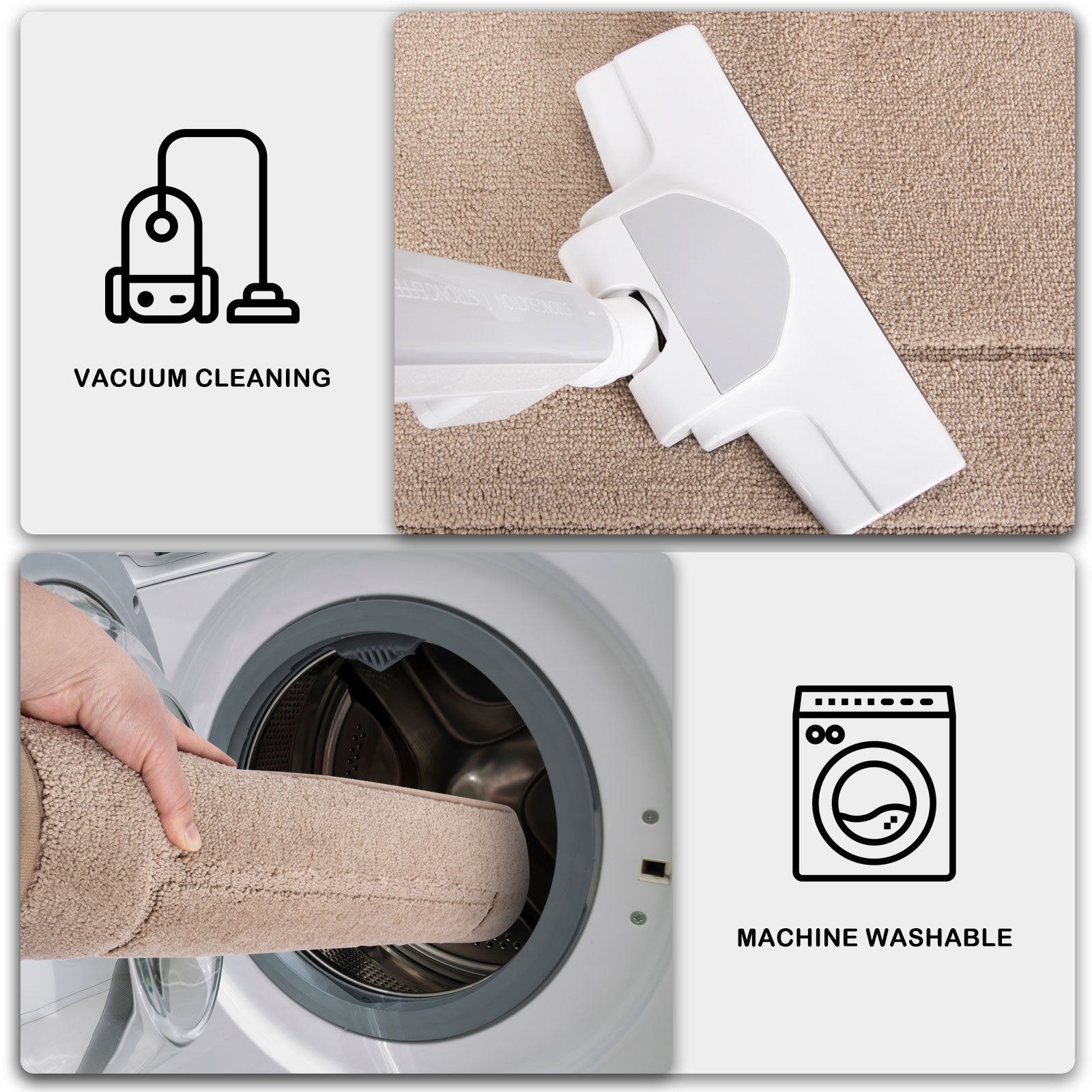 Machine Washable Bordered Dirt Trapper Door Mat