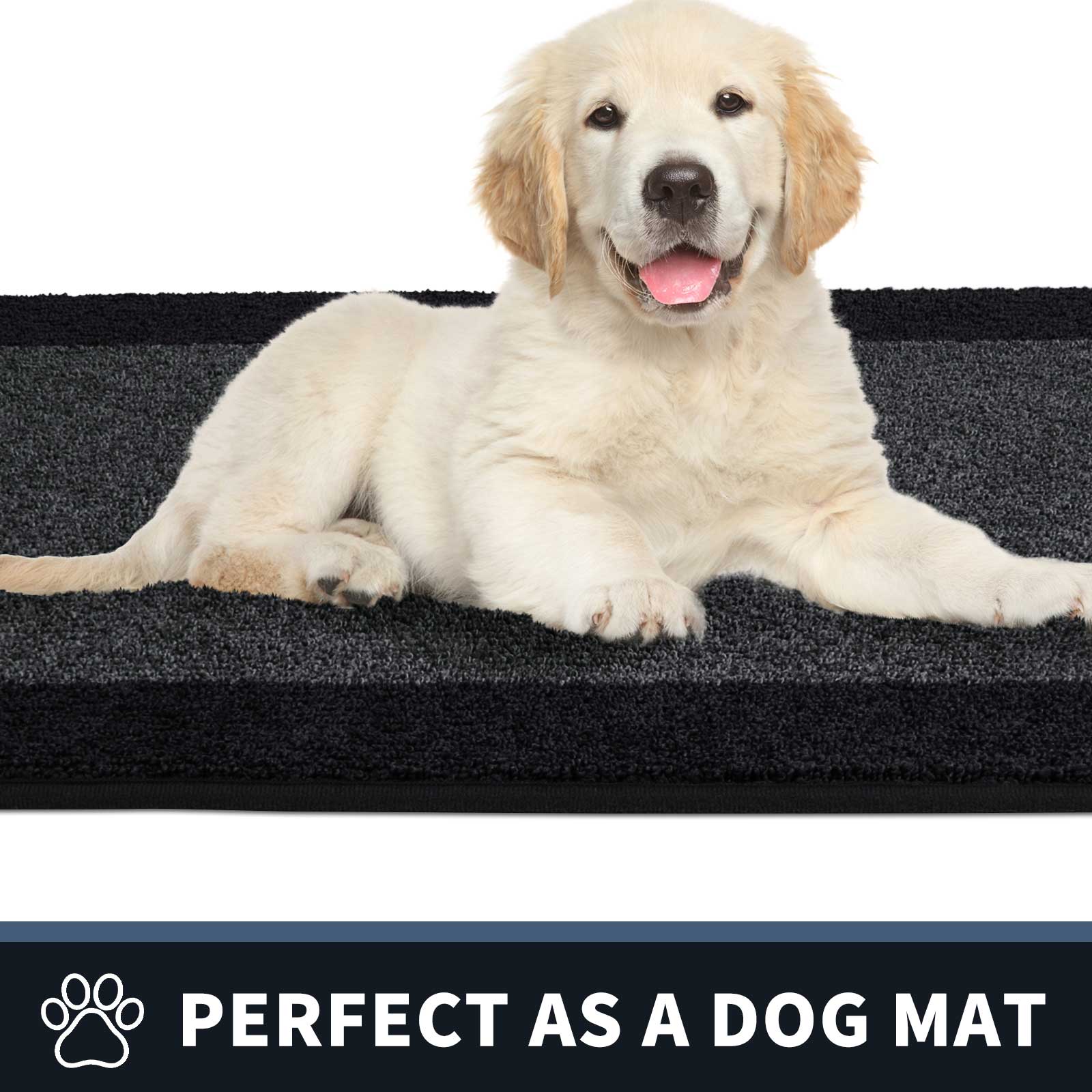 Machine Washable Bordered Dirt Trapper Door Mat