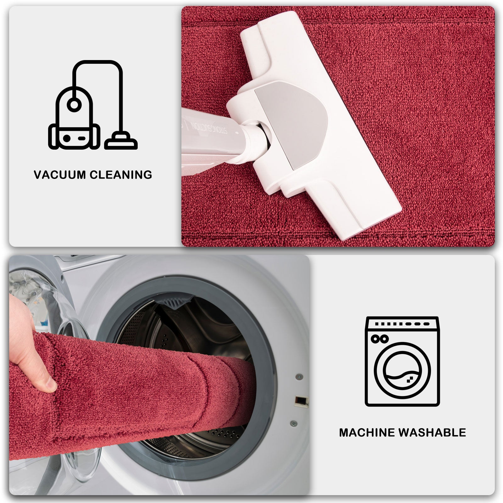 Machine Washable Bordered Dirt Trapper Door Mat