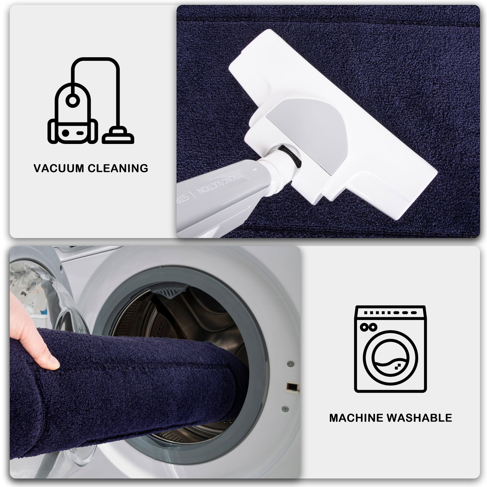 Machine Washable Bordered Dirt Trapper Door Mat