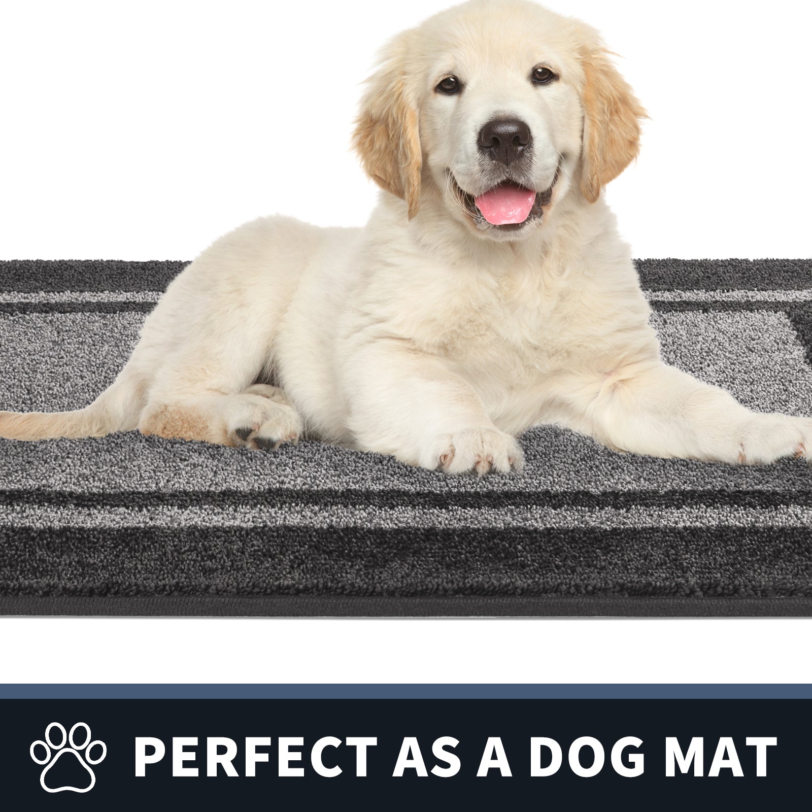 Machine Washable Bordered Dirt Trapper Door Mat