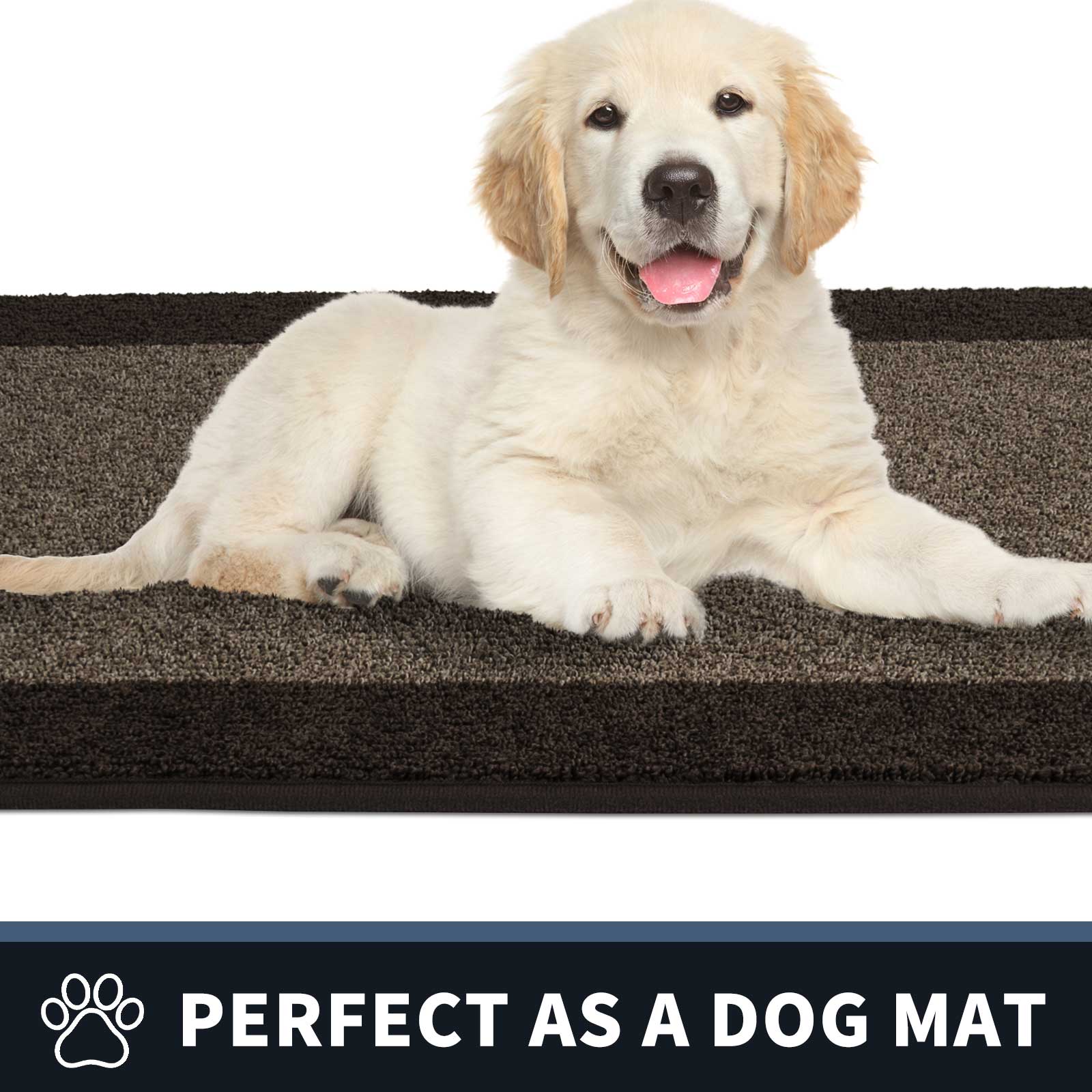 Machine Washable Bordered Dirt Trapper Door Mat