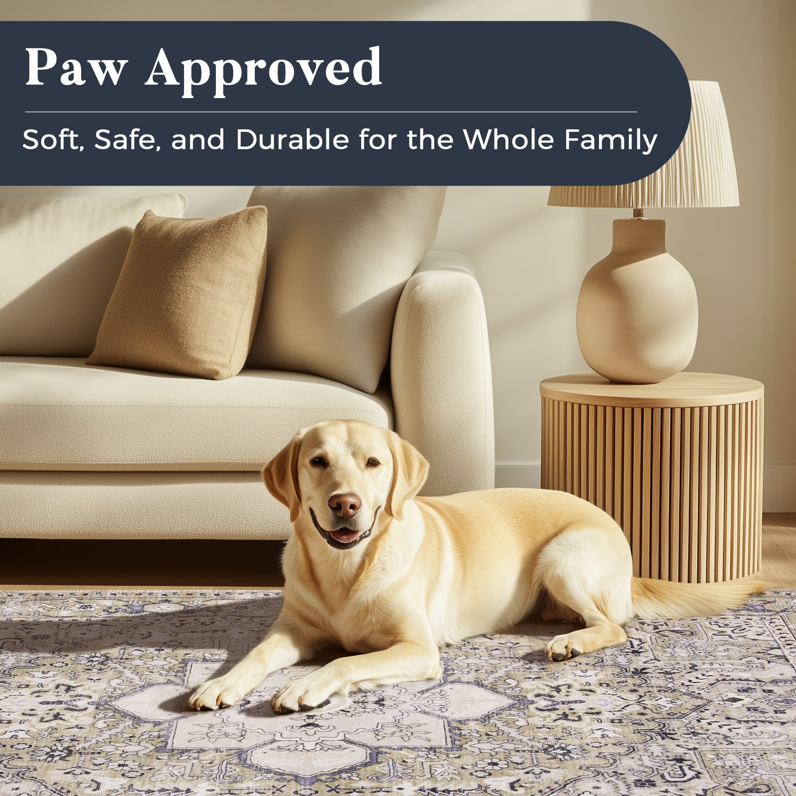 Machine Washable Farmhouse Boho Area Rug