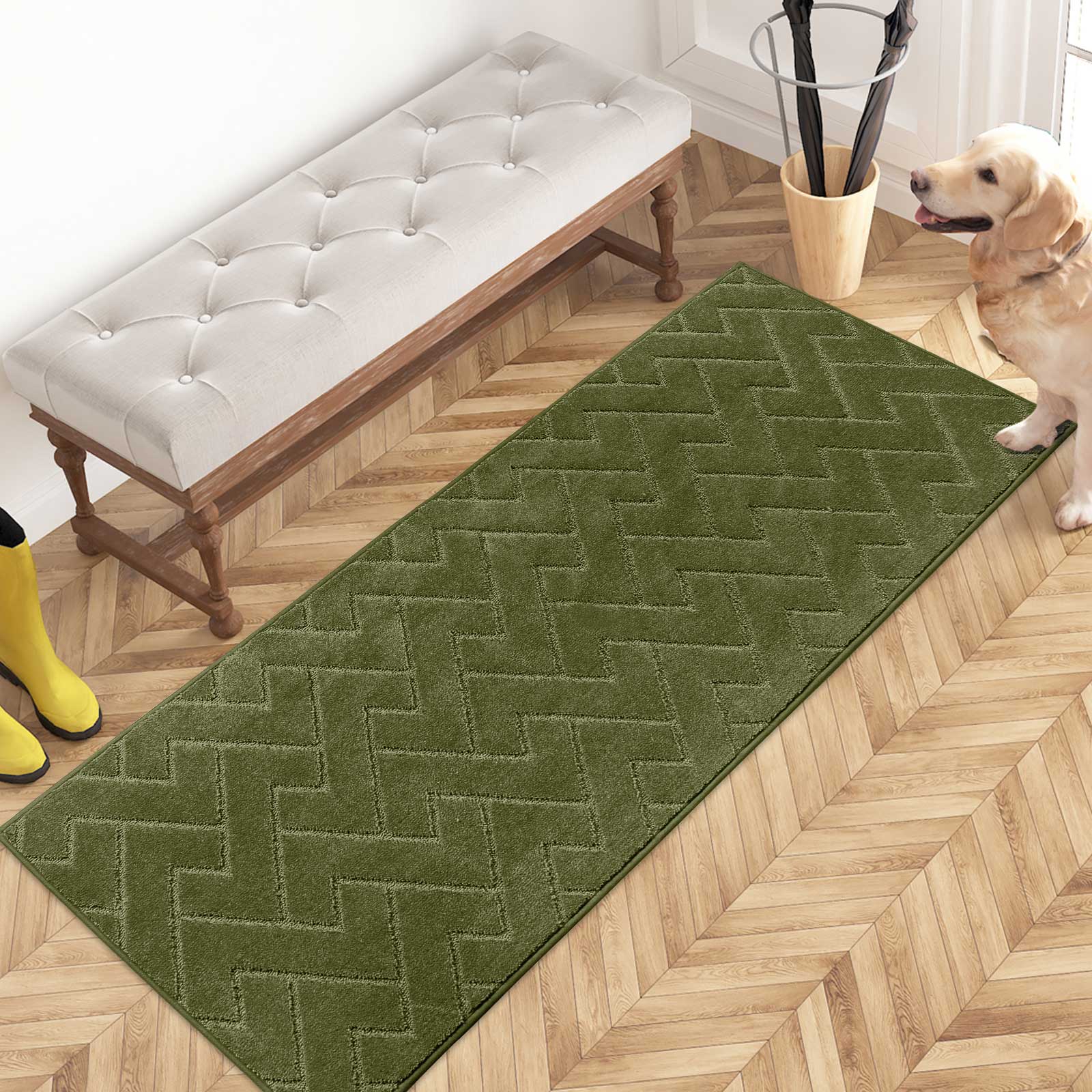 Machine Washable Chevron Dirt Trapper Door Mat