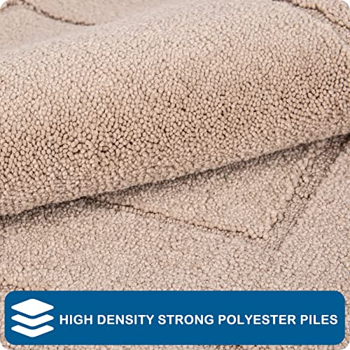 Machine Washable Bordered Kitchen Rug