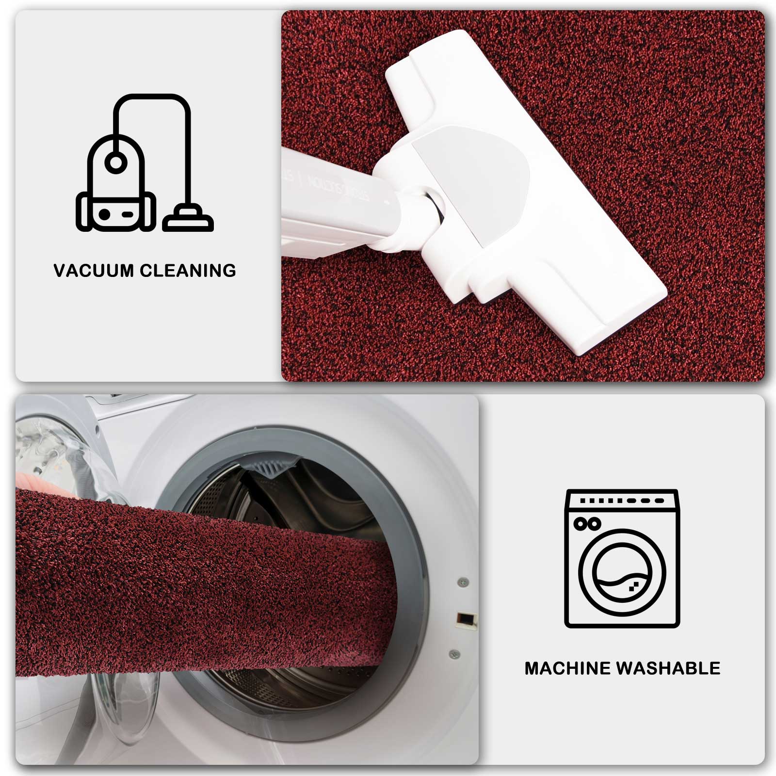 Machine Washable Solid Dirt Trapper Door Mat