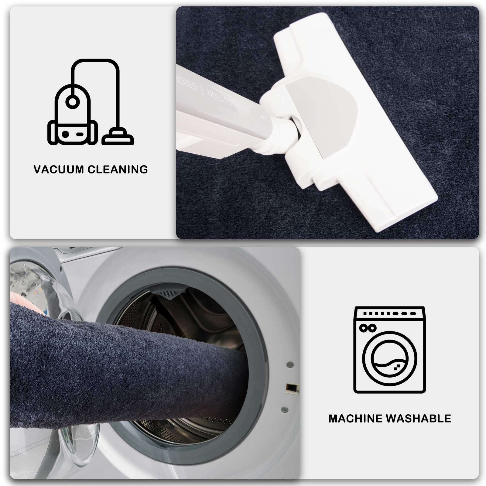 Machine Washable Solid Dirt Trapper Door Mat