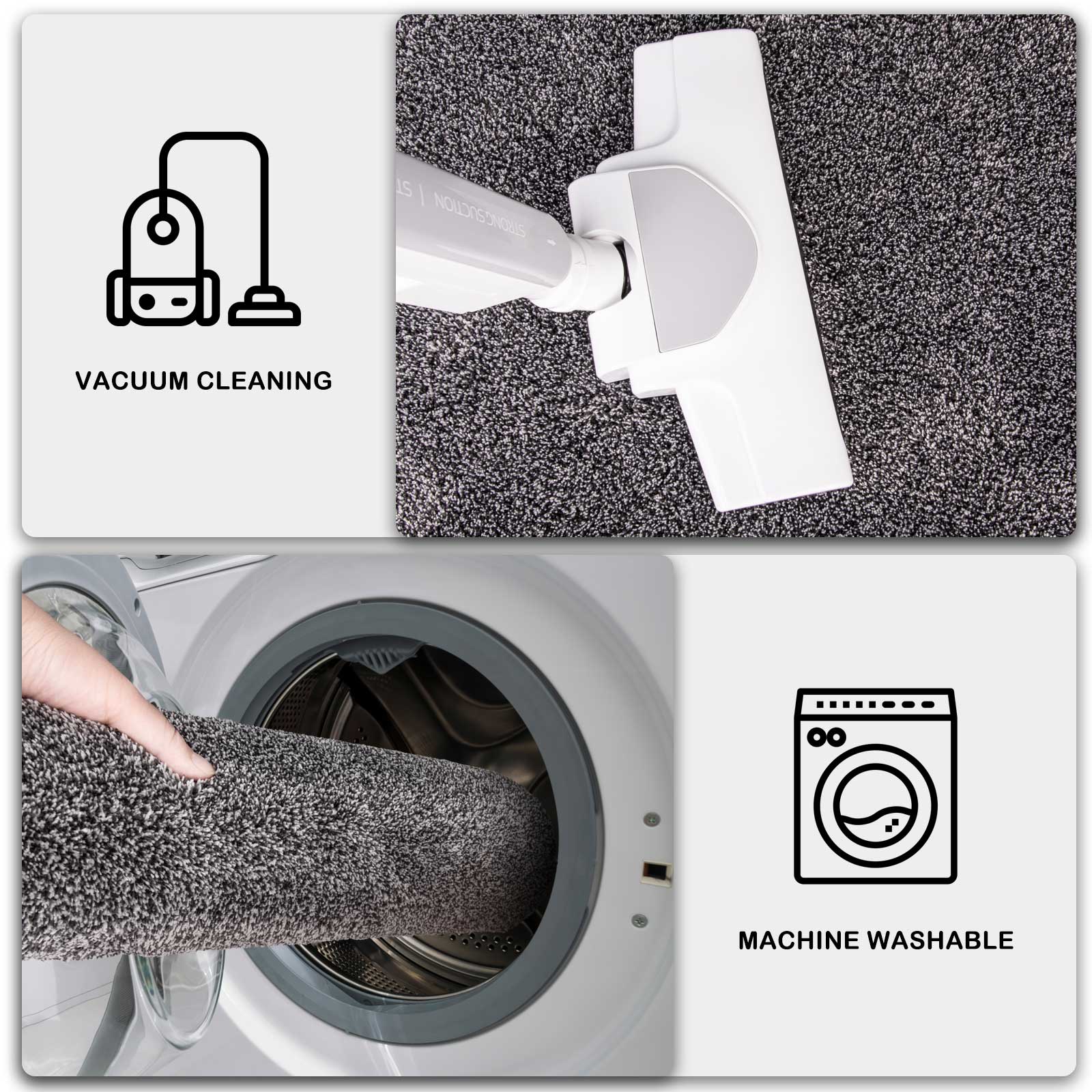 Machine Washable Solid Dirt Trapper Door Mat