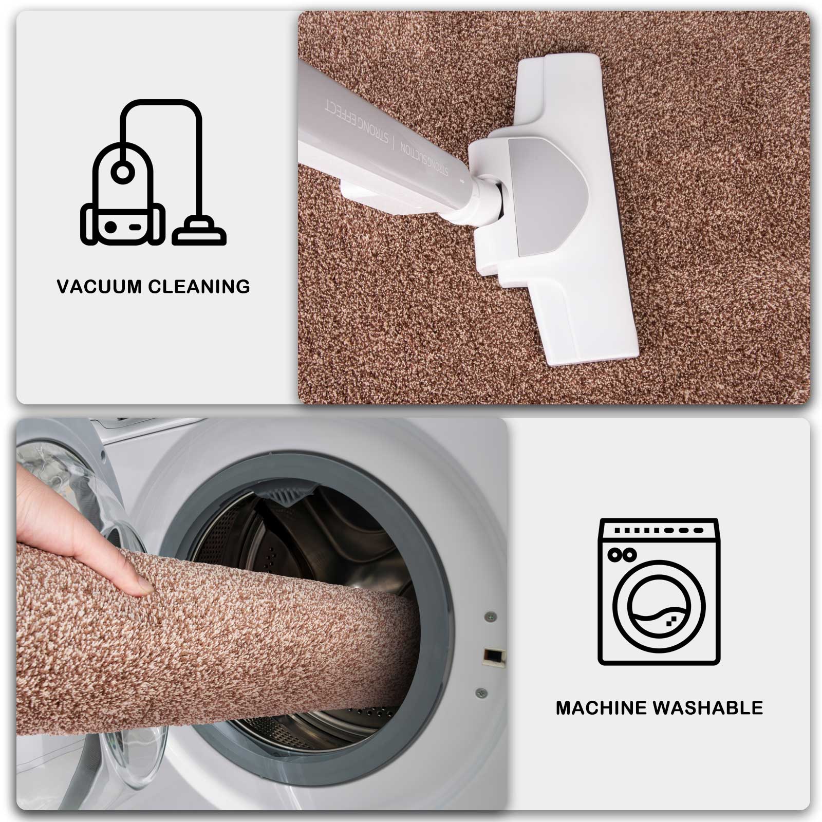 Machine Washable Solid Dirt Trapper Door Mat