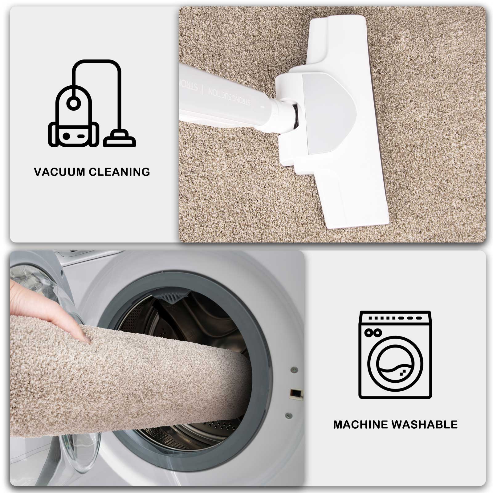 Machine Washable Solid Dirt Trapper Door Mat