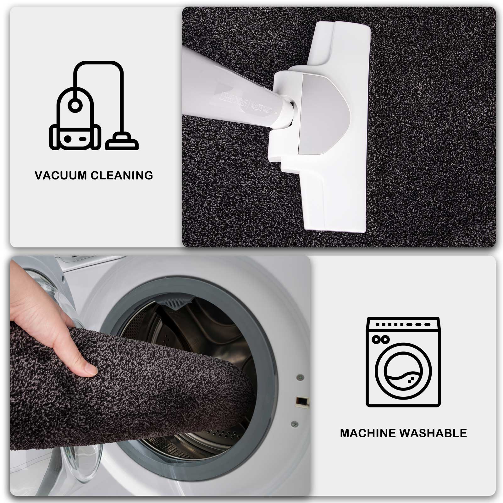 Machine Washable Solid Dirt Trapper Door Mat