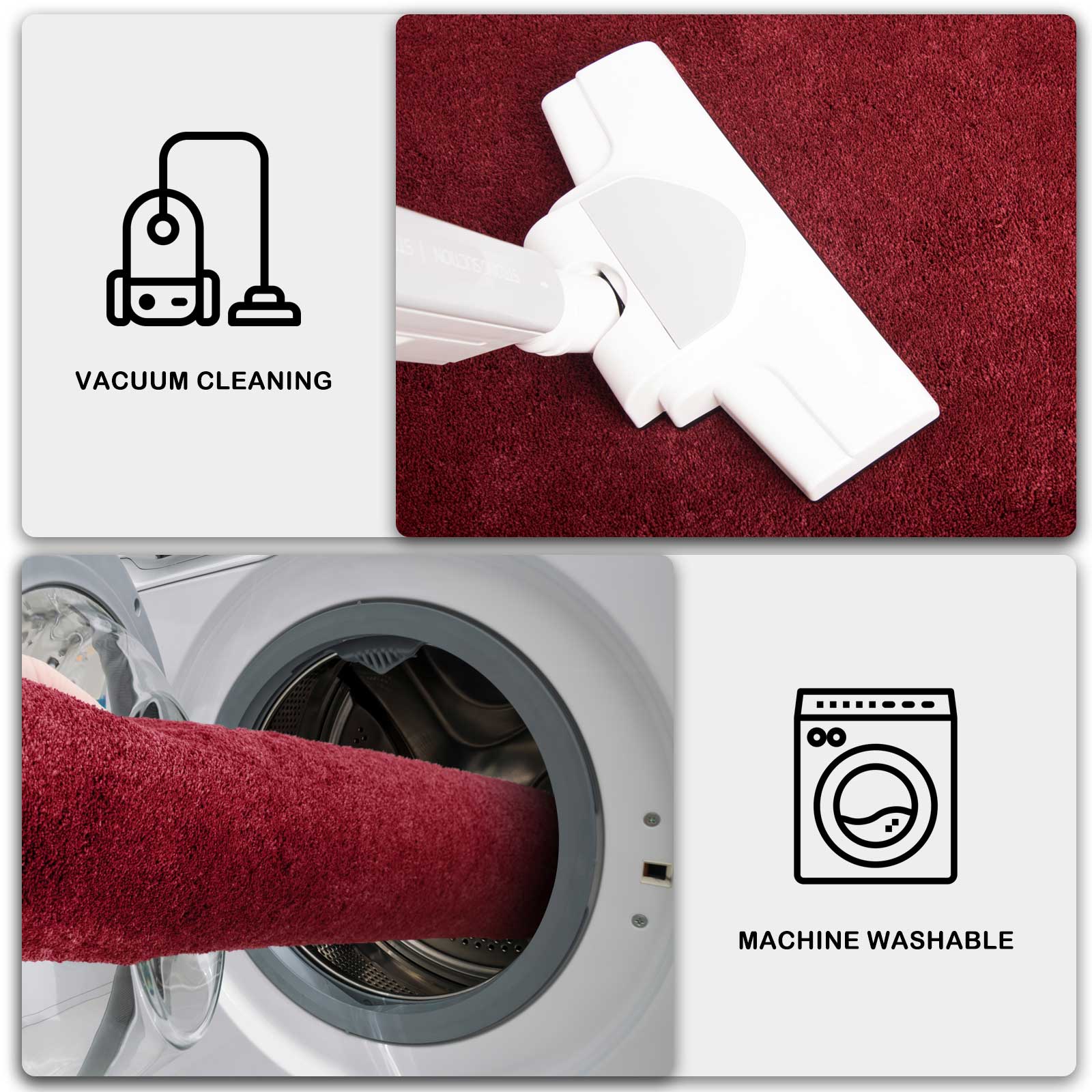 Machine Washable Solid Dirt Trapper Door Mat