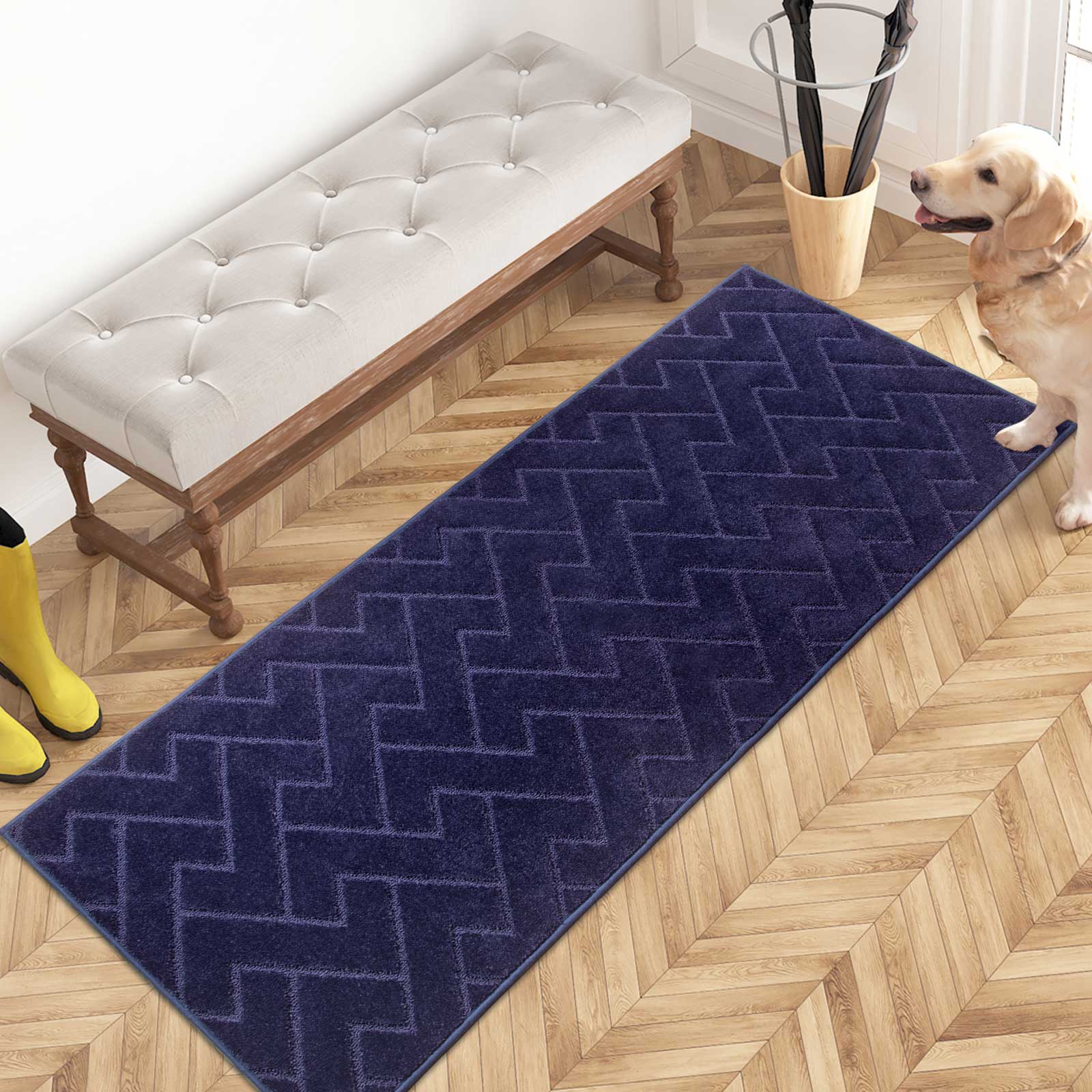 Machine Washable Chevron Dirt Trapper Door Mat