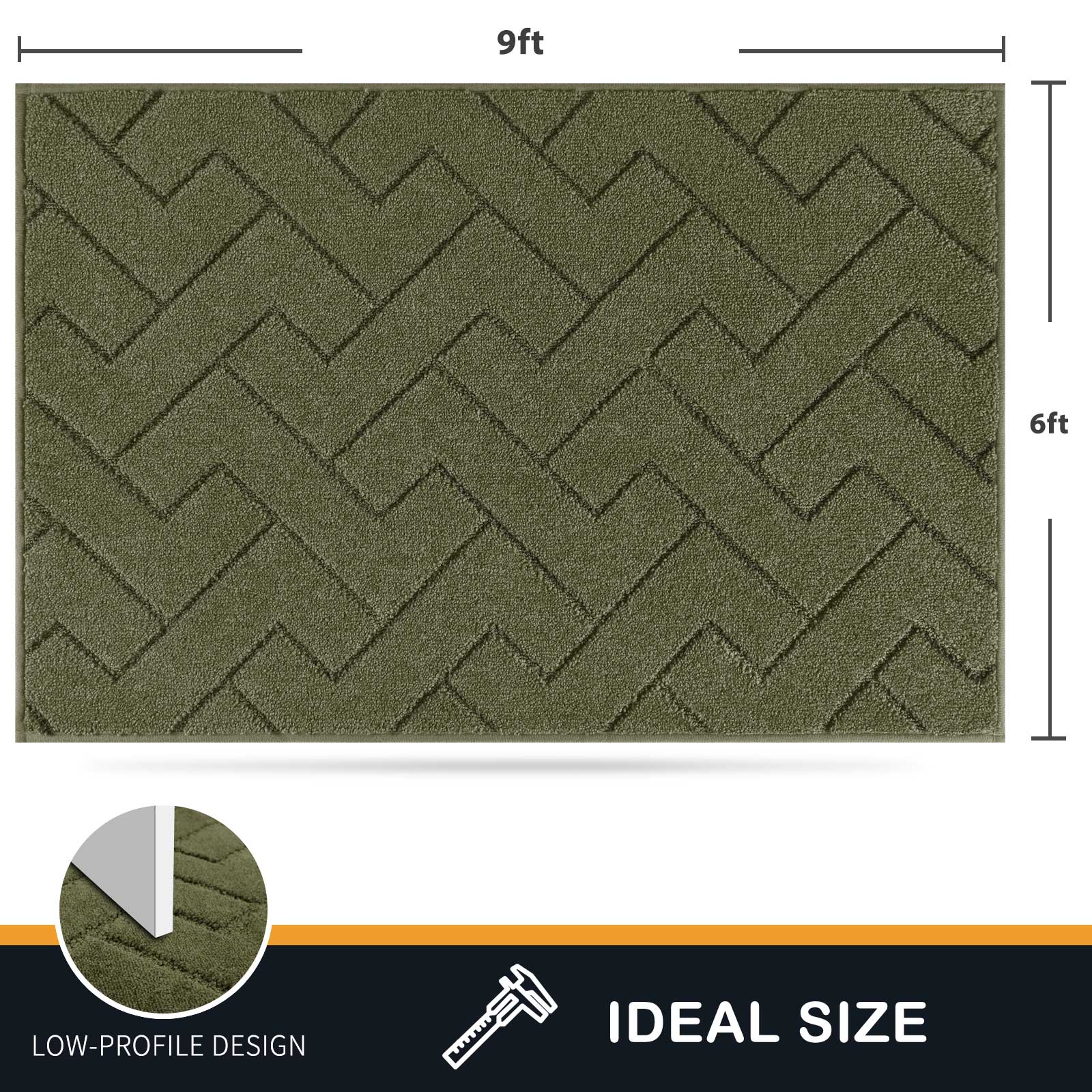 Machine Washable Chevron Dirt Trapper Door Mat