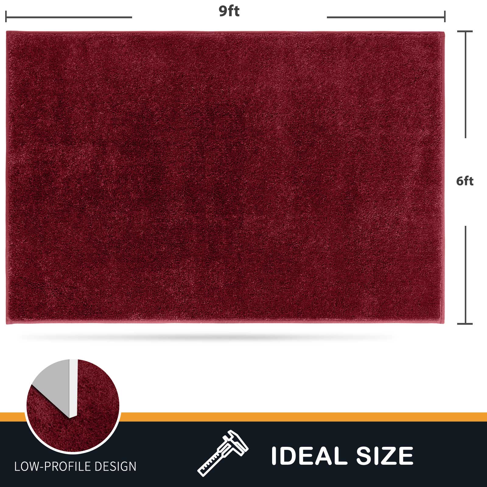 Machine Washable Solid Dirt Trapper Door Mat