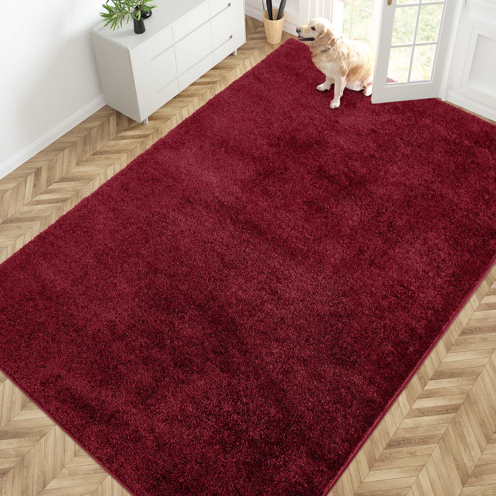 Machine Washable Solid Dirt Trapper Door Mat