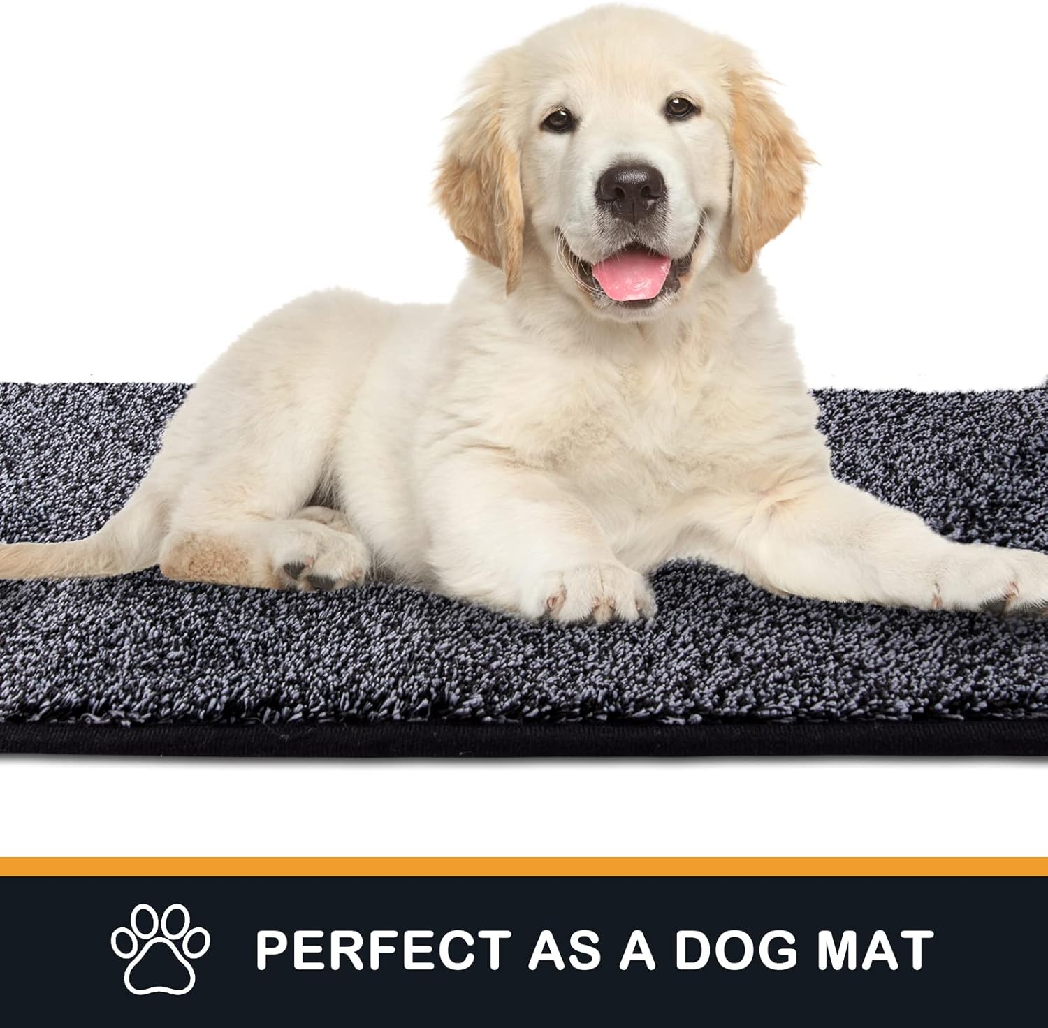 Machine Washable Solid Dirt Trapper Door Mat