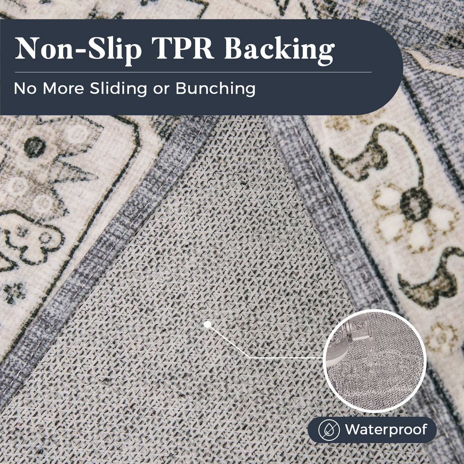 Machine Washable Farmhouse Boho Area Rug