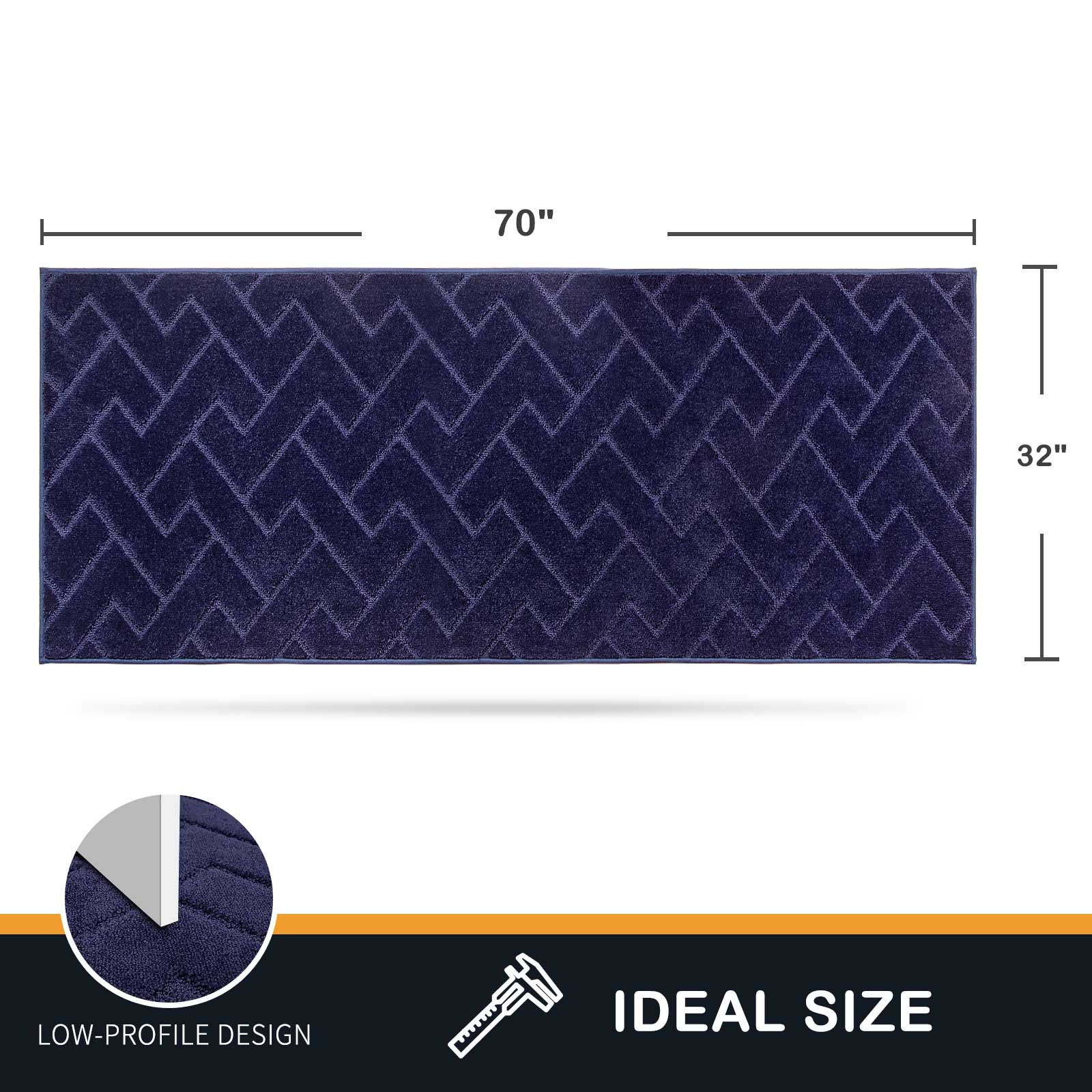 Machine Washable Chevron Dirt Trapper Door Mat