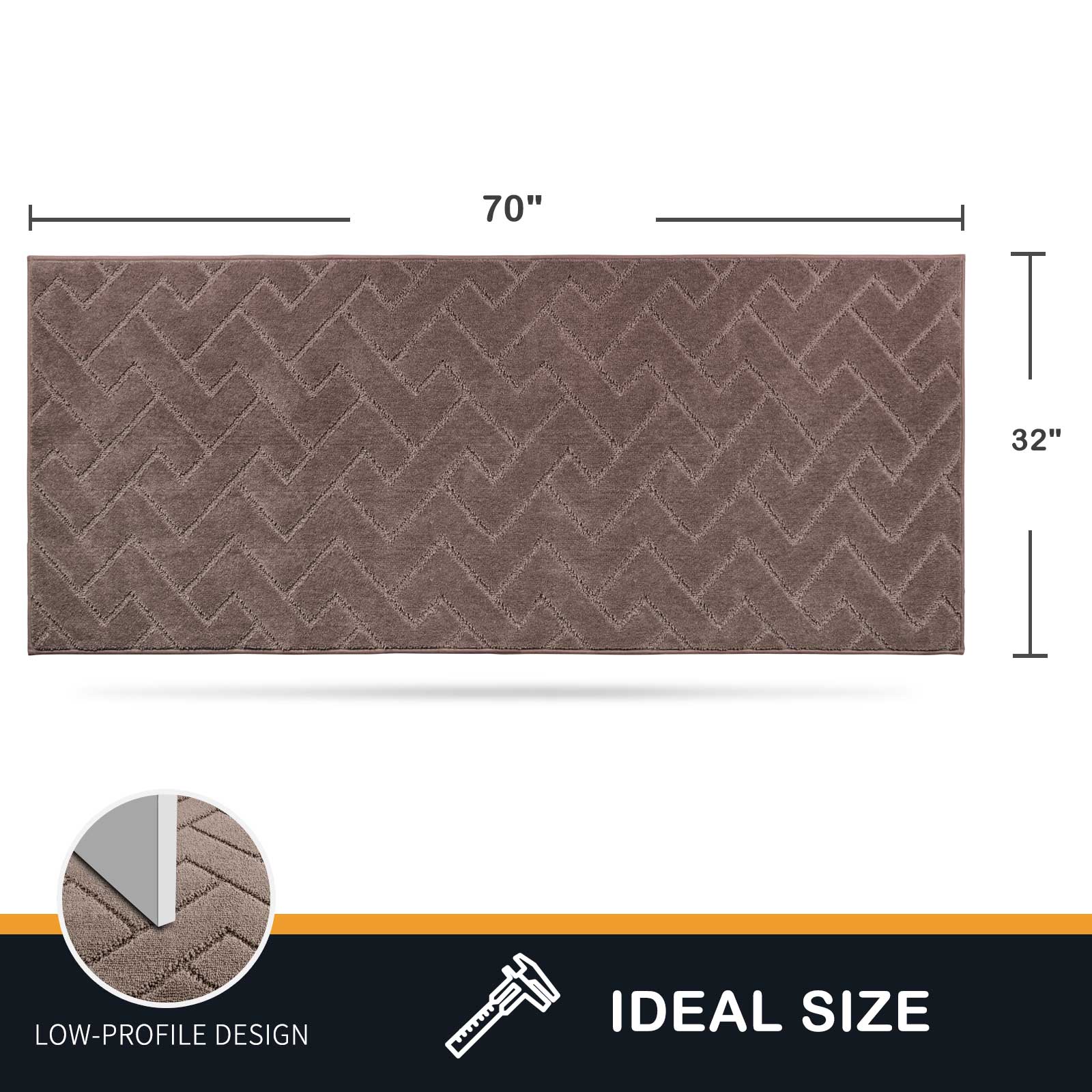Machine Washable Chevron Dirt Trapper Door Mat