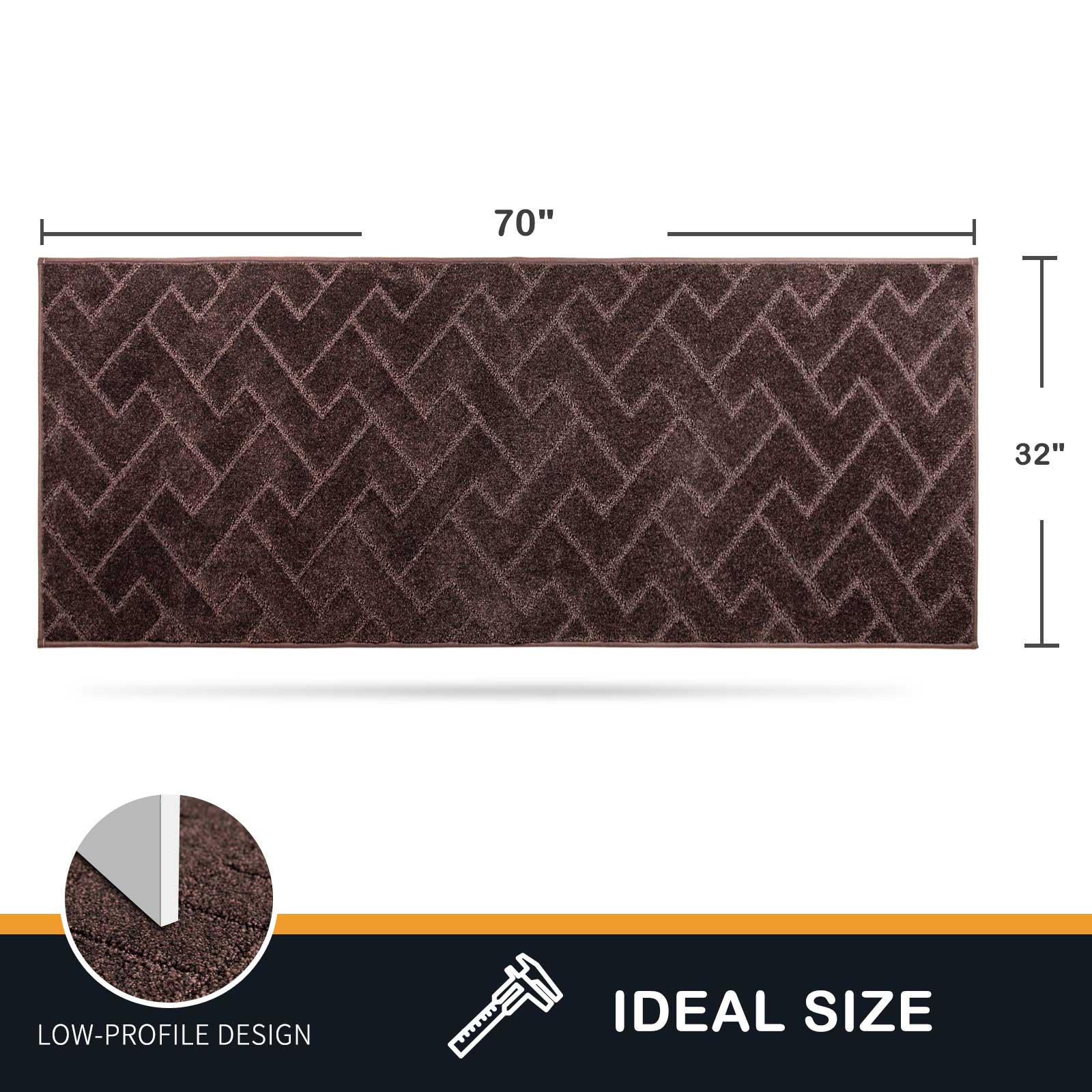 Machine Washable Chevron Dirt Trapper Door Mat
