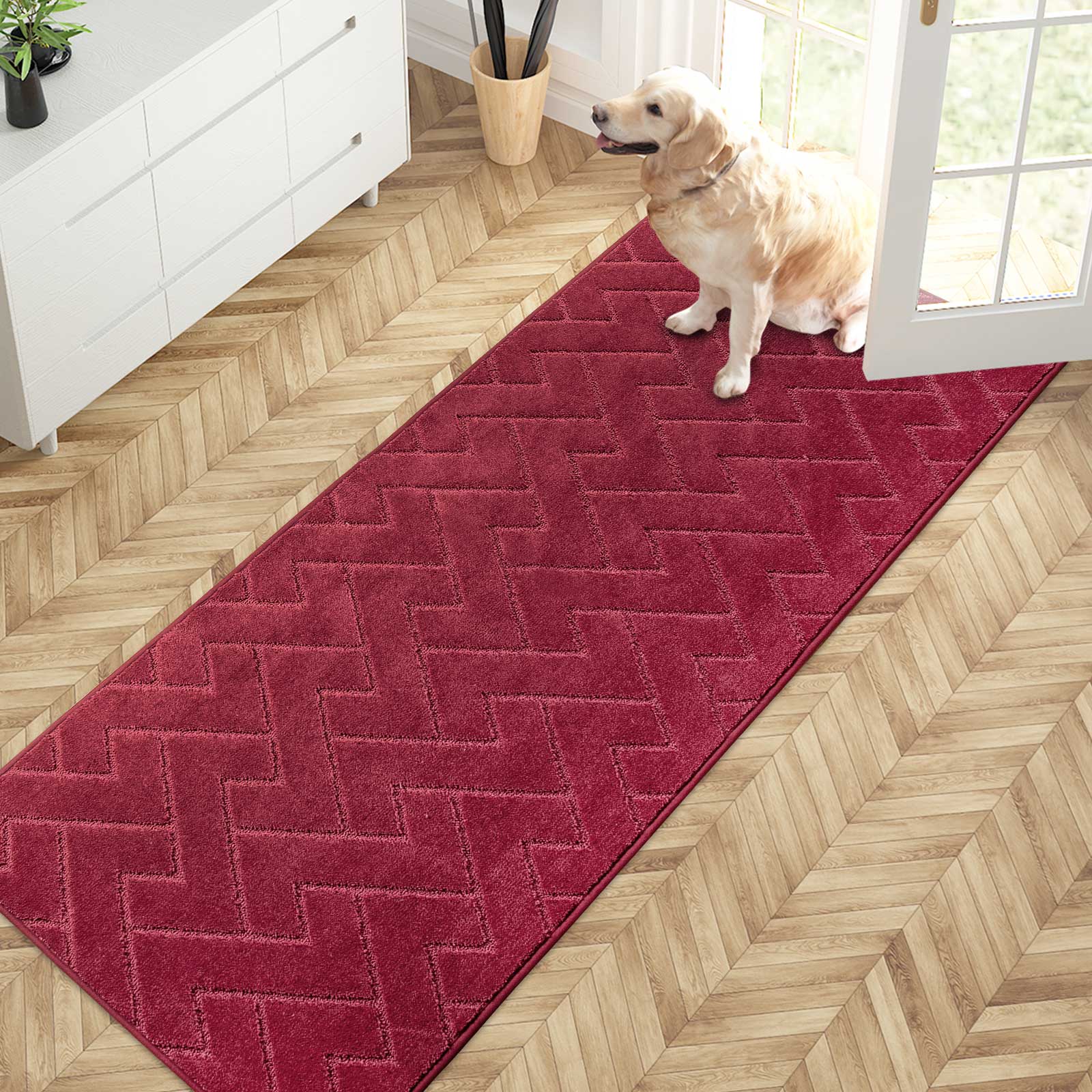 Machine Washable Chevron Dirt Trapper Door Mat