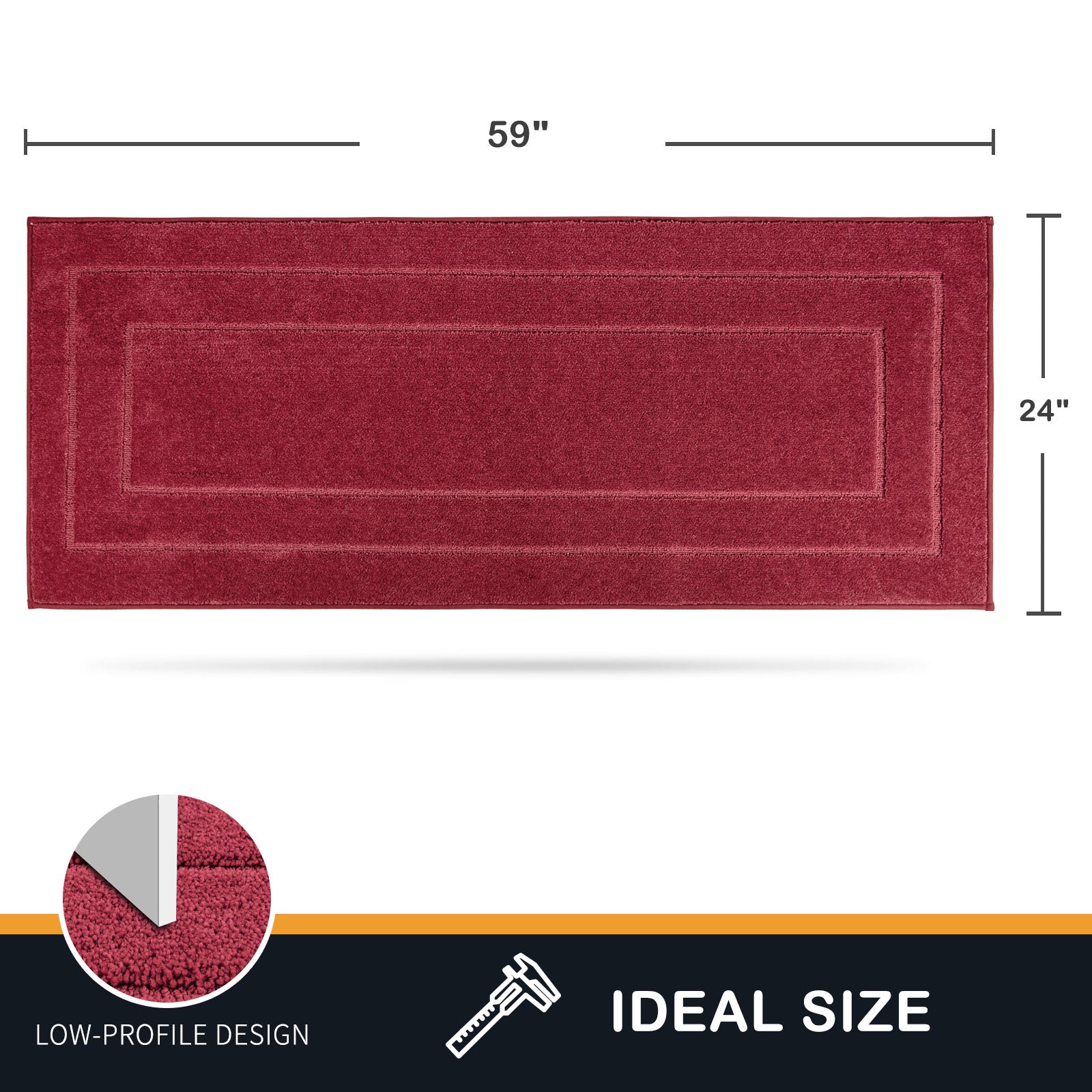 Machine Washable Bordered Dirt Trapper Door Mat