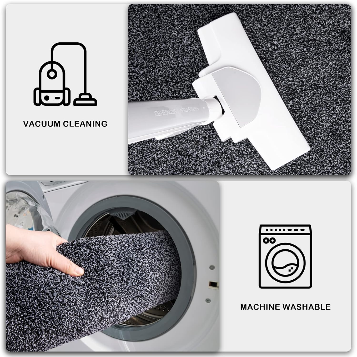 Machine Washable Solid Dirt Trapper Door Mat