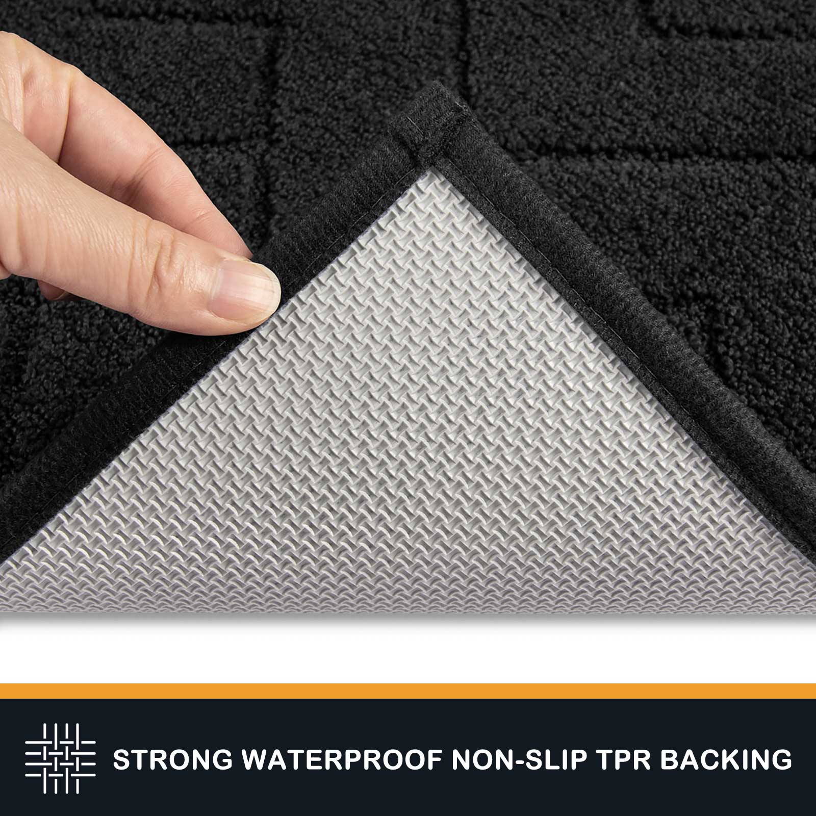 Machine Washable Chevron Dirt Trapper Door Mat