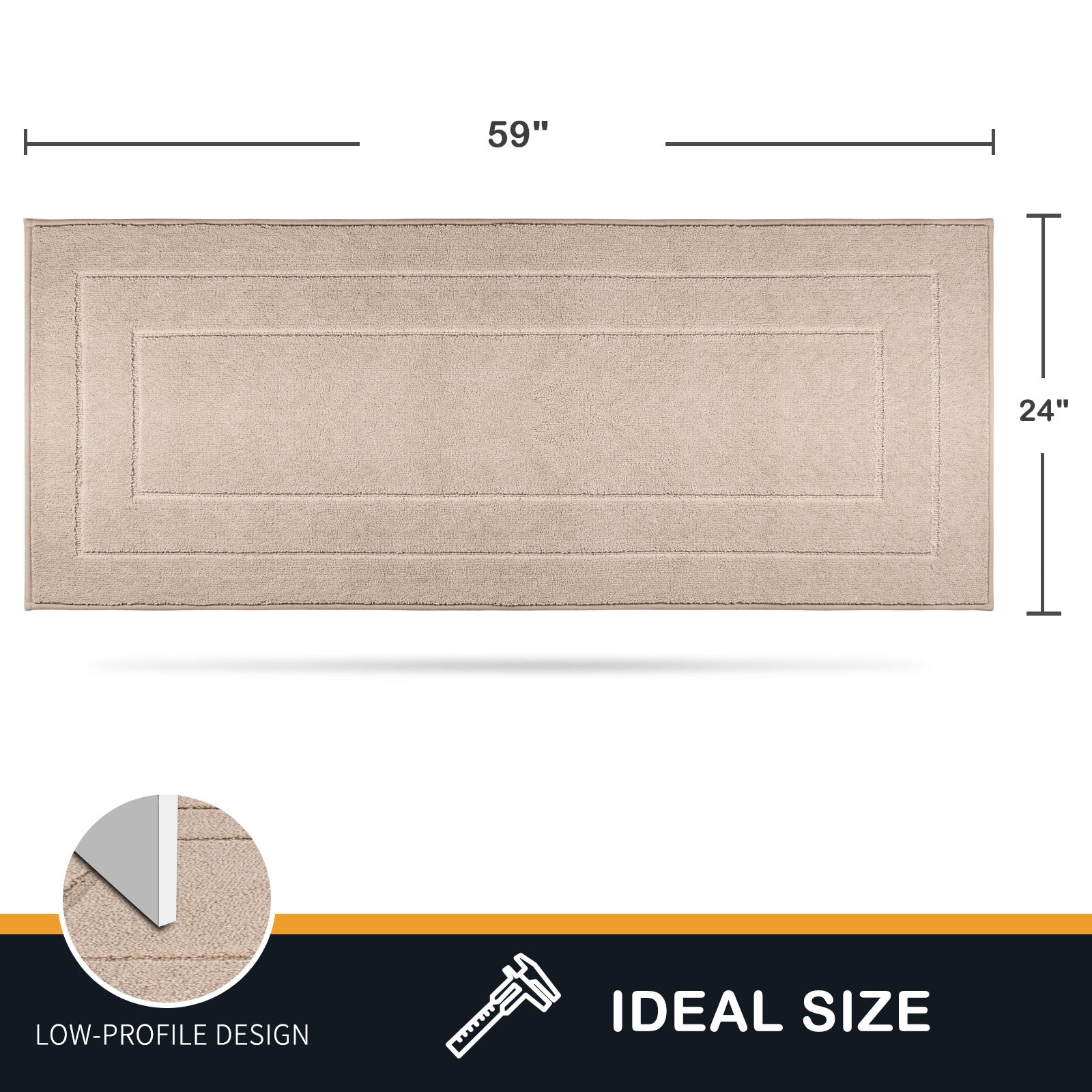 Machine Washable Bordered Dirt Trapper Door Mat