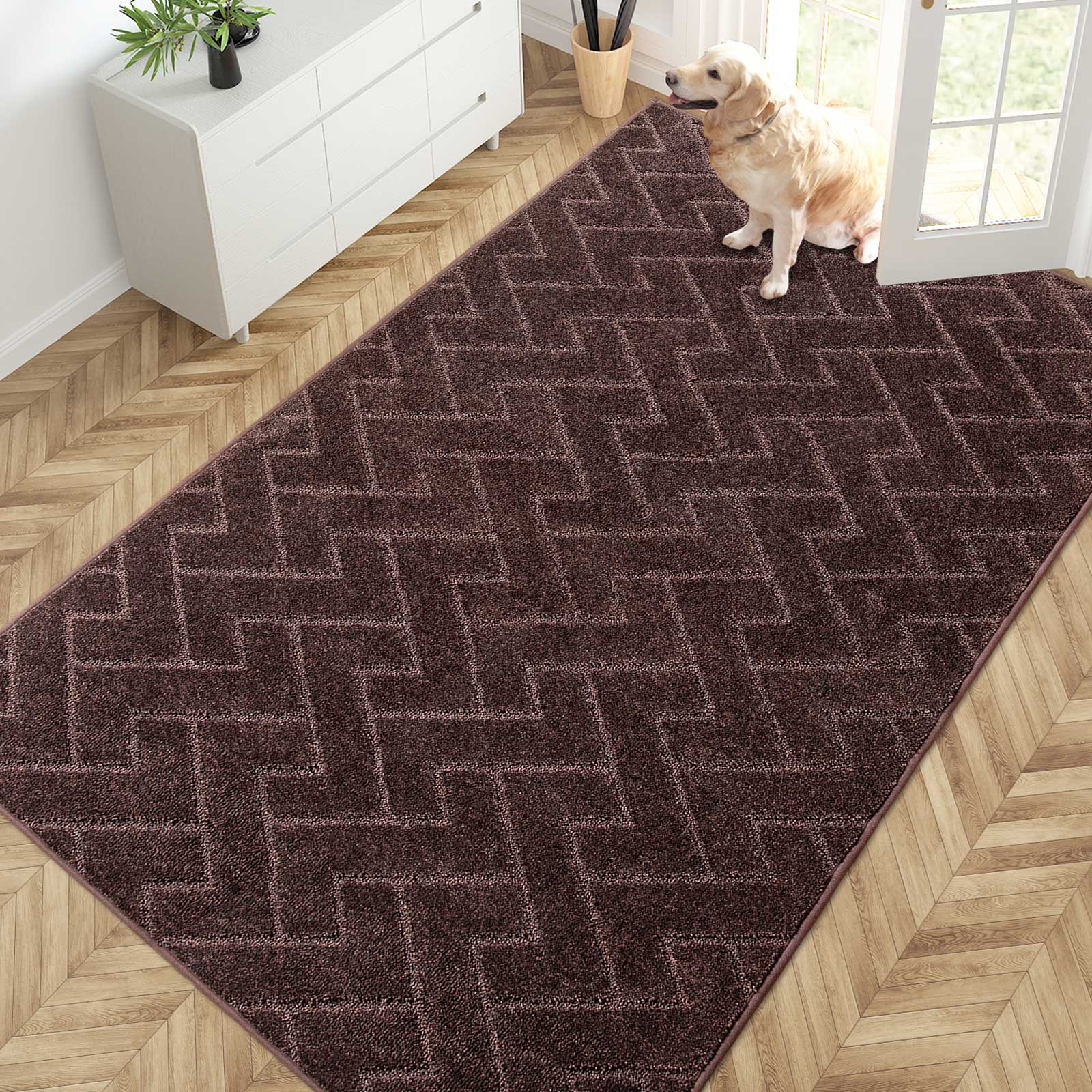 Machine Washable Chevron Dirt Trapper Door Mat